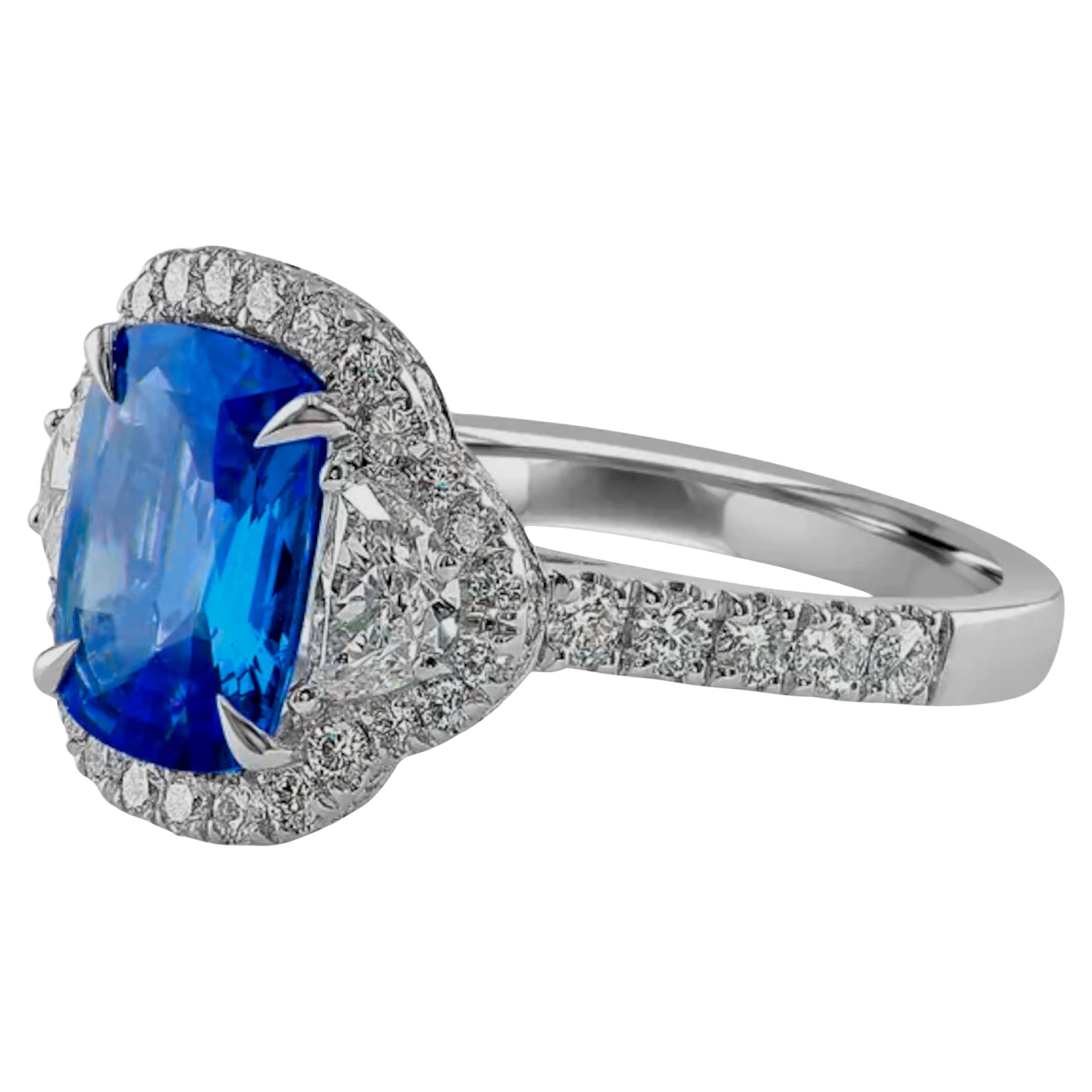 C. Dunaigre Certified 5.00 Carat Vivid Blue Sapphire Ring — Ceylon Origin

An exquisite statement of timeless elegance.
This natural 5.00-carat blue sapphire, certified by C. Dunaigre, showcases an intense Vivid Blue color, with exceptional clarity
