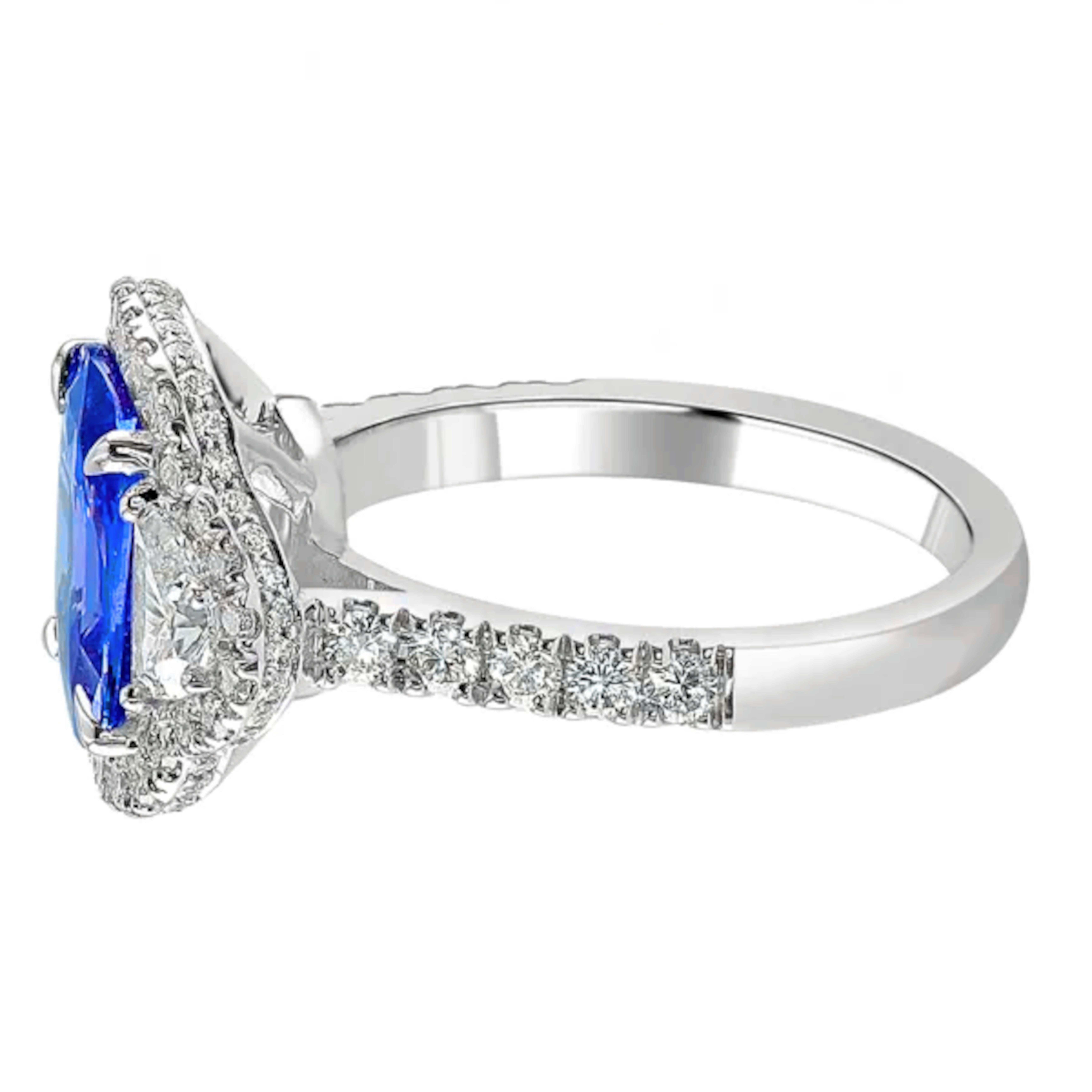 C. Dunaigre 5 Carat Half Moon Diamond Cocktail Ring Contemporáneo en venta