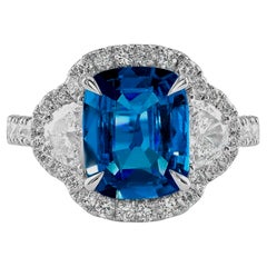 C. Dunaigre 5 Carat Half Moon Diamond Cocktail Ring