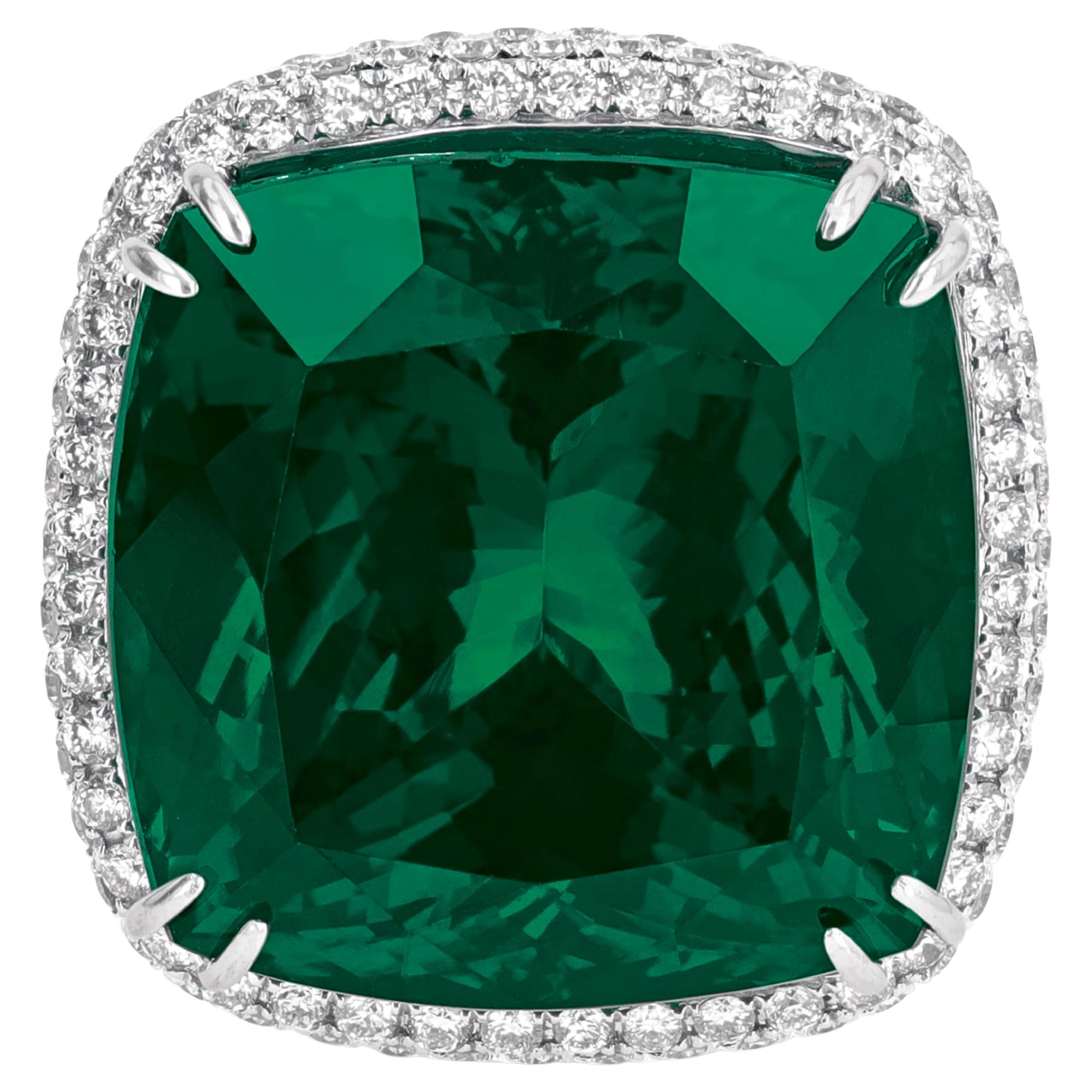 C. Dunaigre 5.28 Carat Muzo Colombian Emerald Diamond Ring