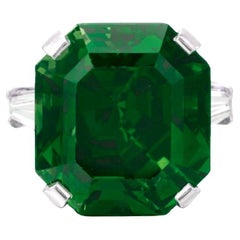 C. Dunaigre 6.82 Carat Minor Oil EMERALD Diamond Ring