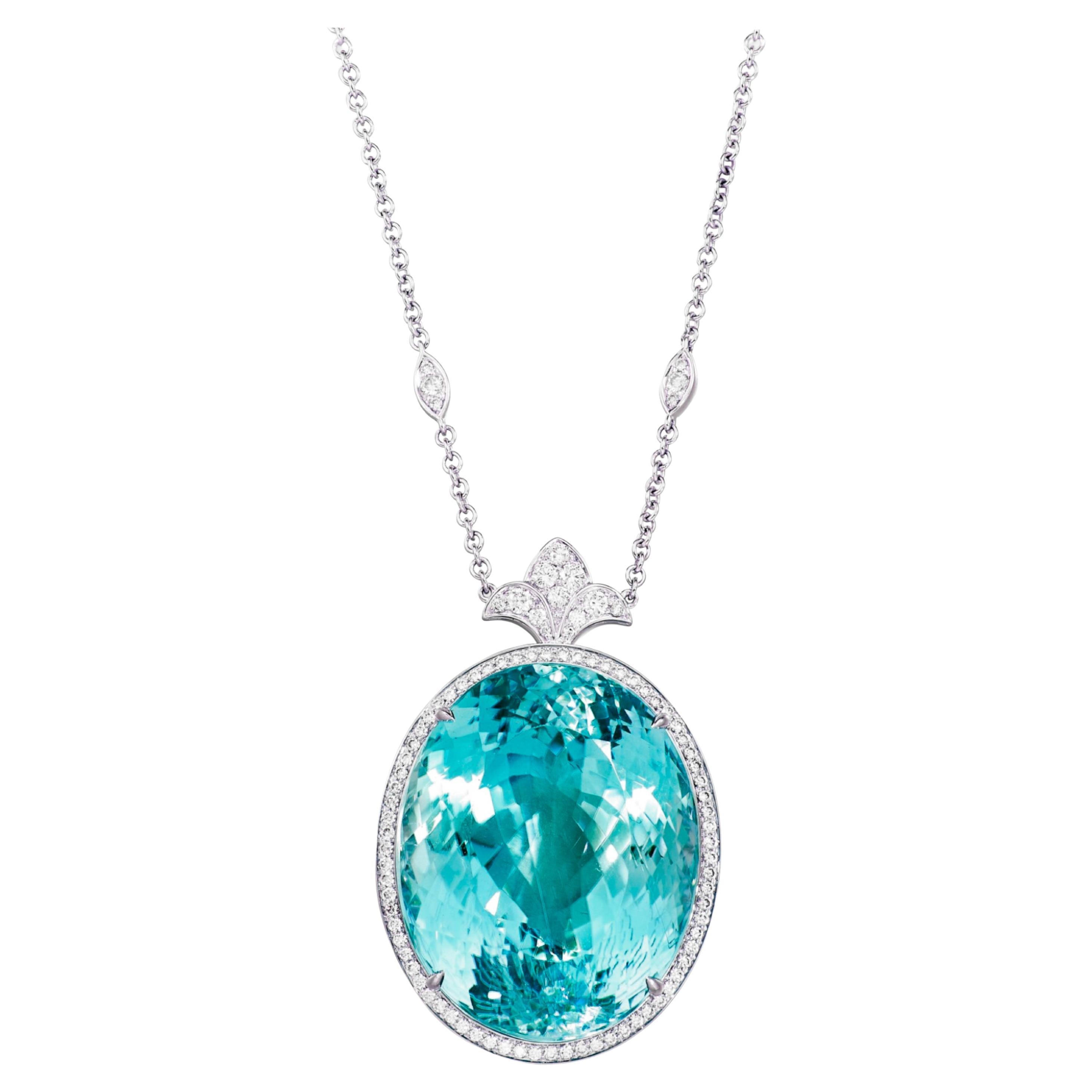 C. Dunaigre 8-carat untreated Paraiba tourmaline pendant