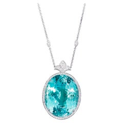 C. Dunaigre 8-carat untreated Paraiba tourmaline pendant