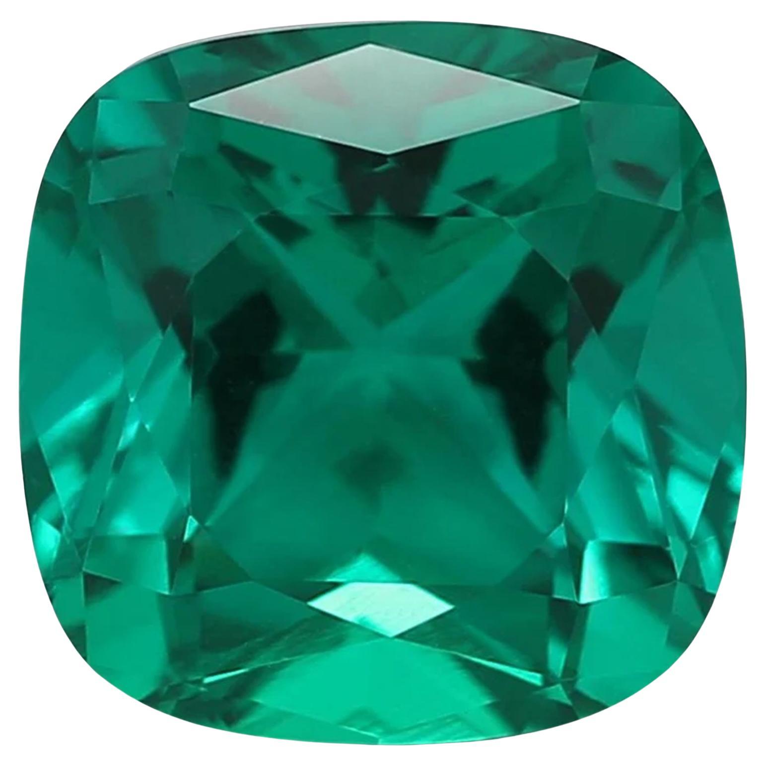our magnificent 27.18 carat rectangular cushion-cut vivid green corundum gemstone. This stunning gem measures 19.07 x 17.30 x 13.19 mm, showcasing unparalleled brilliance and depth.

Each facet of this gem has been meticulously cut to perfection,