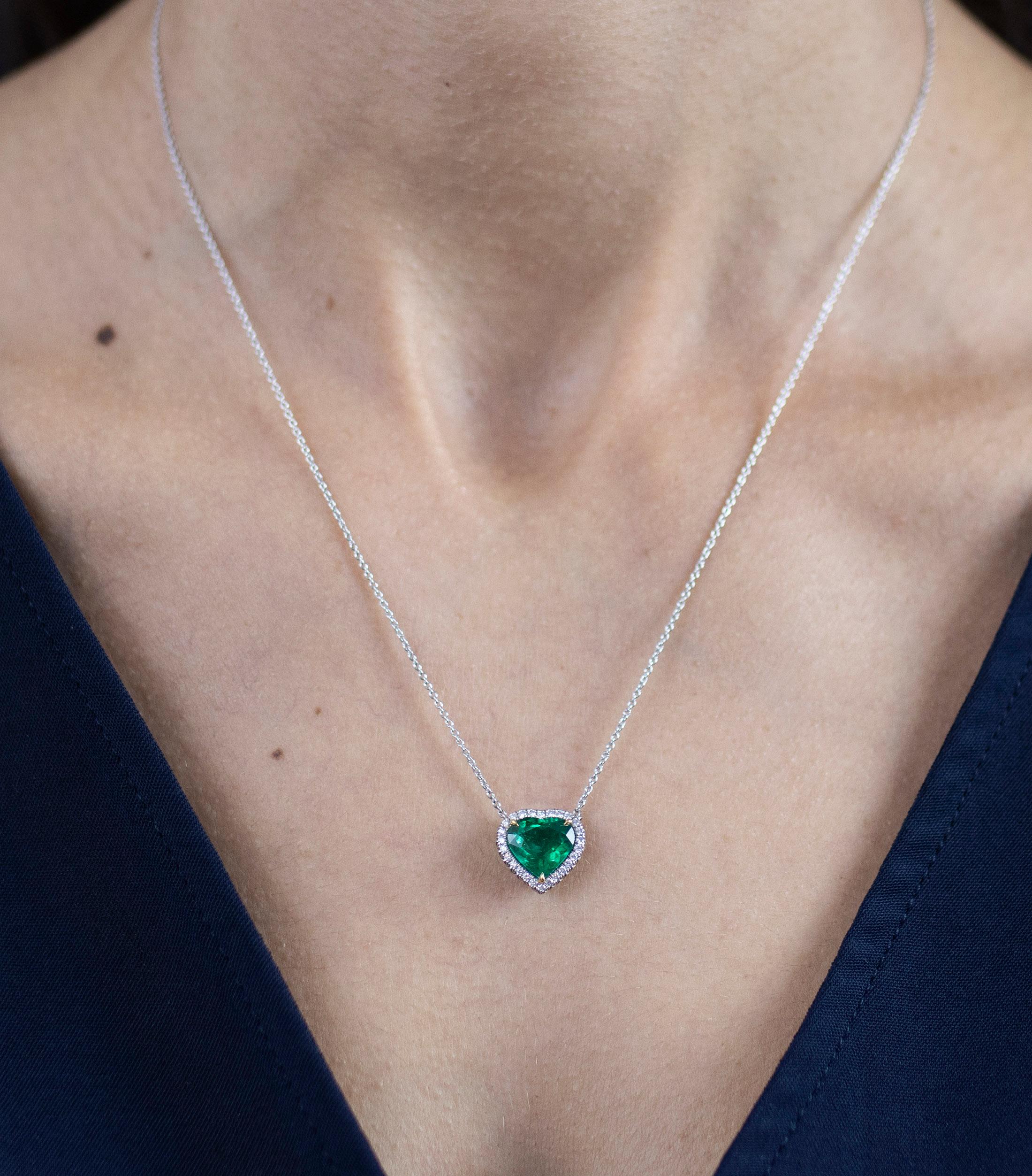 emerald heart necklace