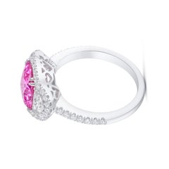 C. Dunaigre Certified 5 Carat No Heat Pink Sapphire Ring