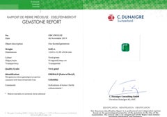 C. Dunaigre Certified 8.89 Carat Muzo Emerald Diamond Platinum Ring