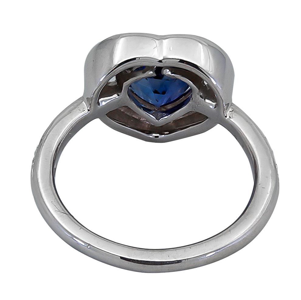 blue heart engagement ring