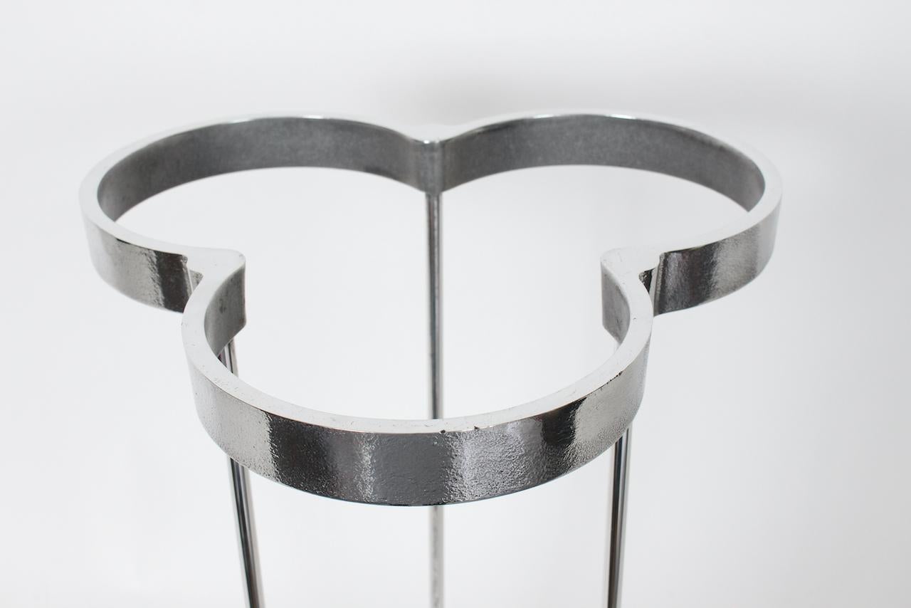 C. E. Magnusson for EFM Polished Aluminum Umbrella Stand, Cane Stand, Circa 1990 For Sale 3