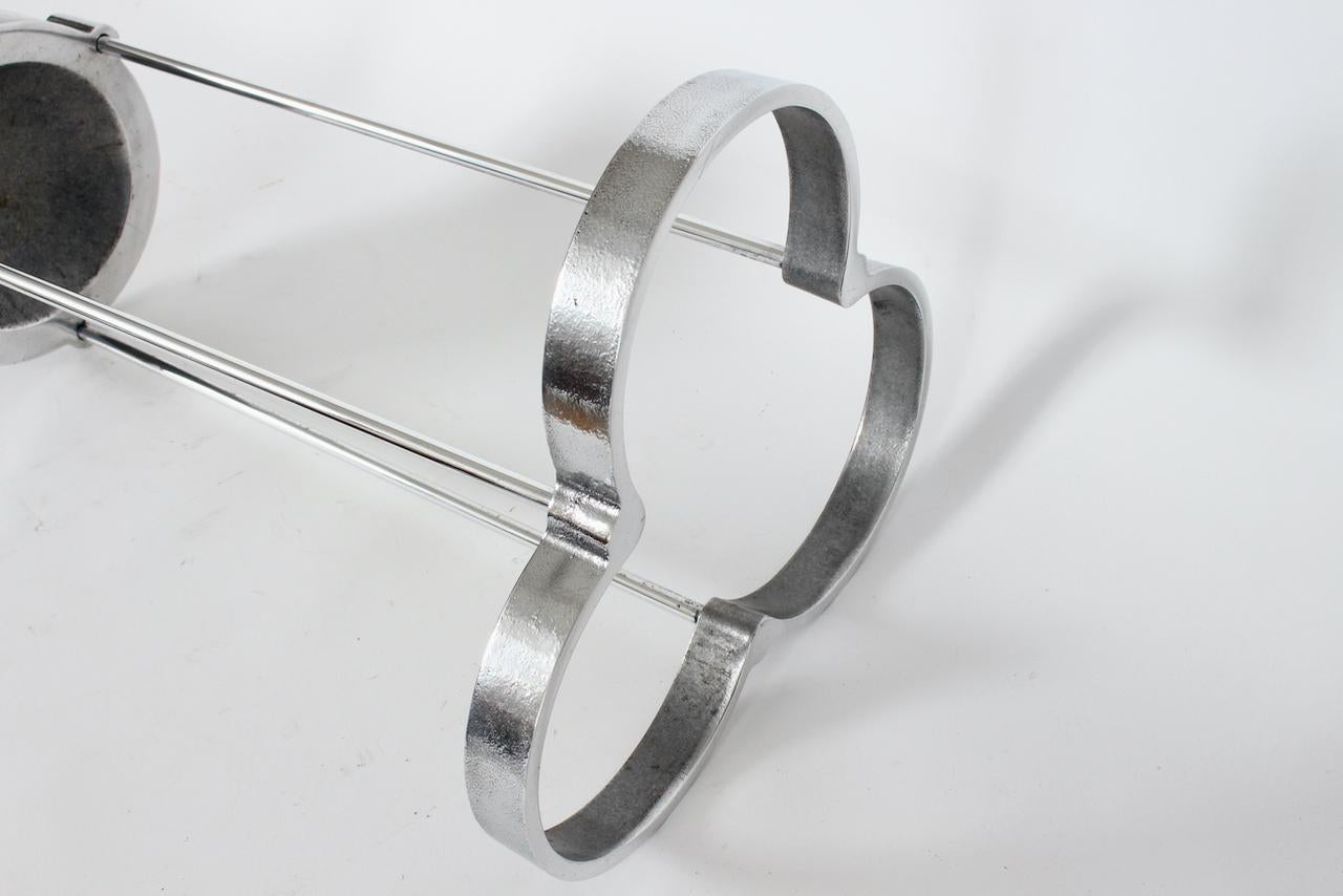C. E. Magnusson for EFM Polished Aluminum Umbrella Stand, Cane Stand, Circa 1990 For Sale 4