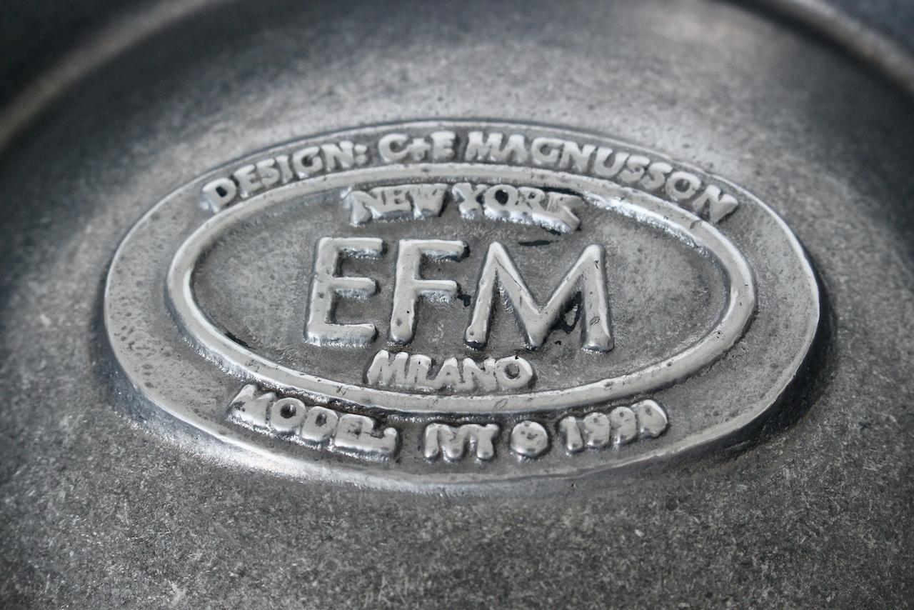 C. E. Magnusson for EFM Polished Aluminum Umbrella Stand, Cane Stand, Circa 1990 For Sale 8