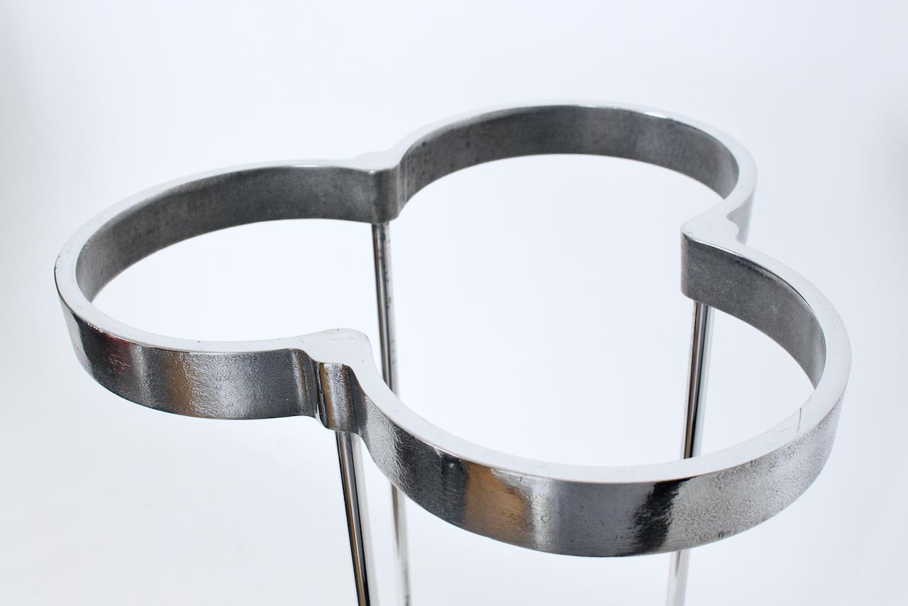 Late 20th Century C. E. Magnusson for EFM Polished Aluminum Umbrella Stand, Cane Stand, Circa 1990 For Sale
