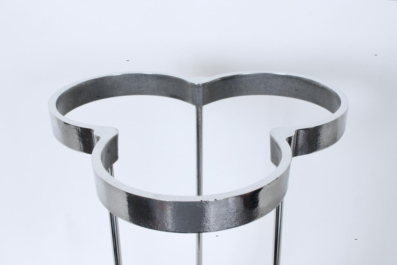 C. E. Magnusson for EFM Polished Aluminum Umbrella Stand, Cane Stand, Circa 1990 For Sale 1
