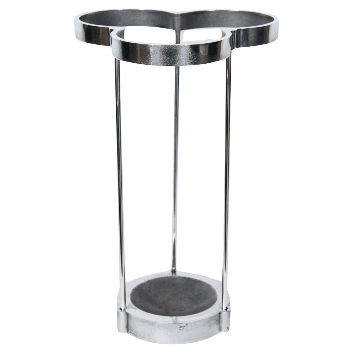 C. E. Magnusson für EFM Schirmständer aus poliertem Aluminium, Cane Stand, CIRCA 1990