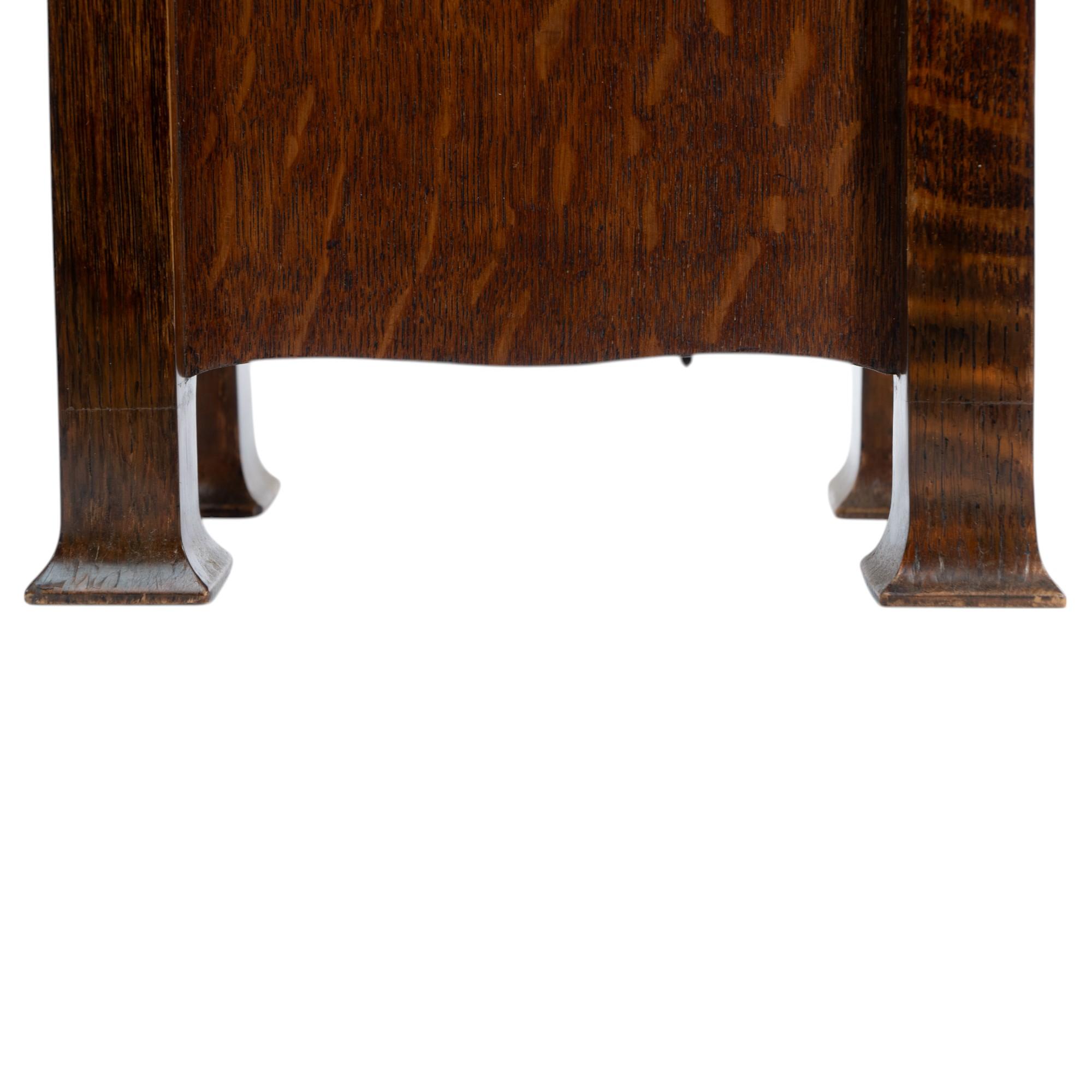 C. F. A. Voysey (1857–1941). A rare Arts and Crafts oak mantel clock For Sale 2
