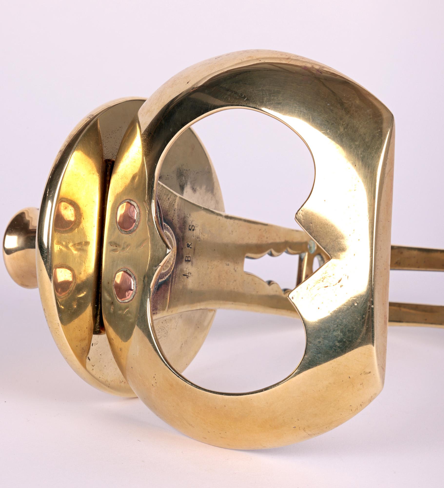 C F A Voysey Attributed Edward Barnard Arts & Crafts Brass Chamberstick For Sale 1