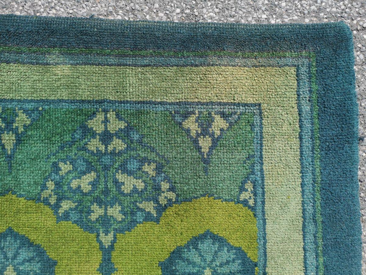 Hand-Woven C F A Voysey for Liberty & Co. a Rare 'Glenmure' Donegal Rug with Rich Colors For Sale