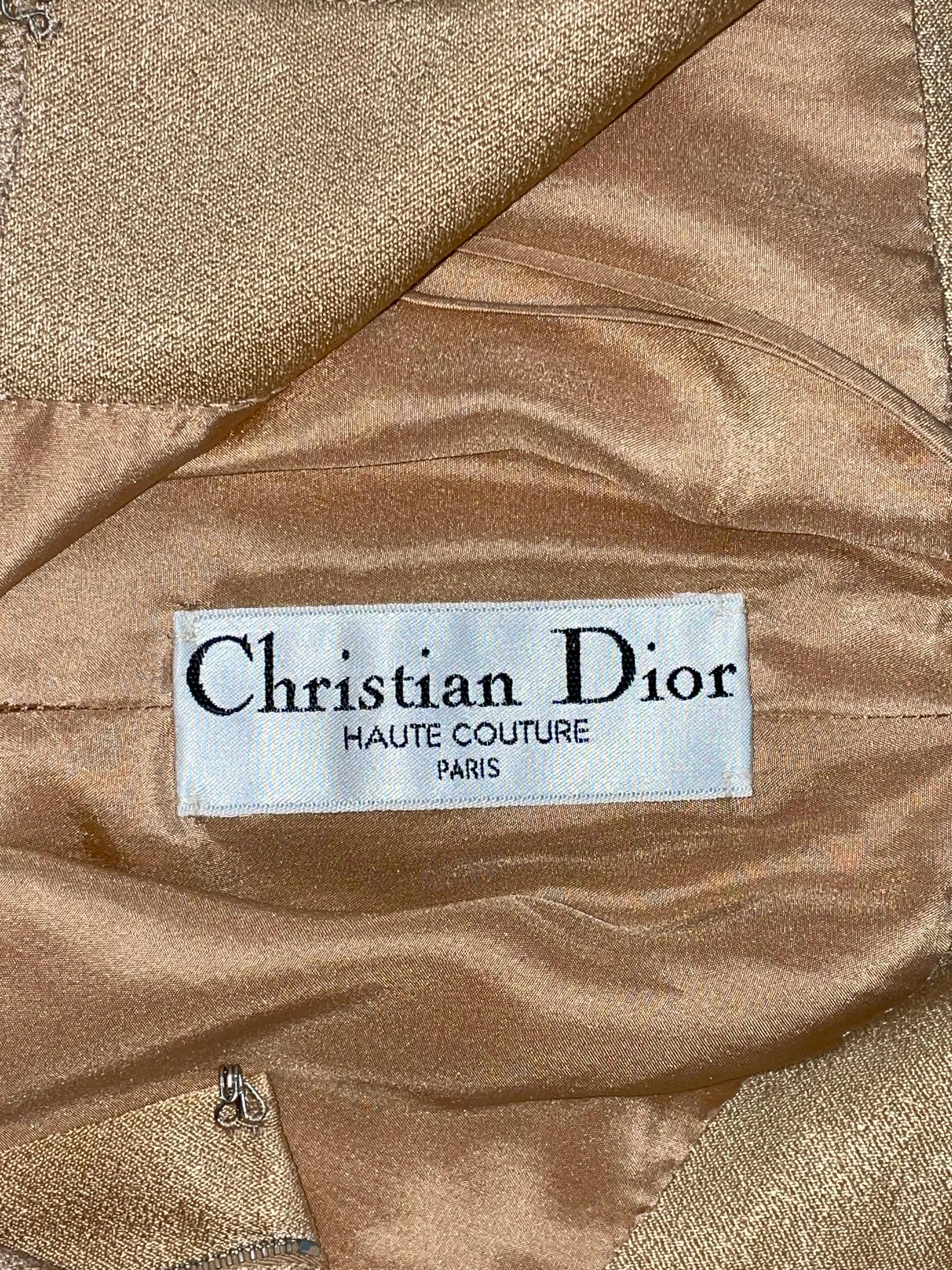 Women's C. F/W 2008 Christian Dior John Galliano Haute Couture Gold Nude Pant Suit