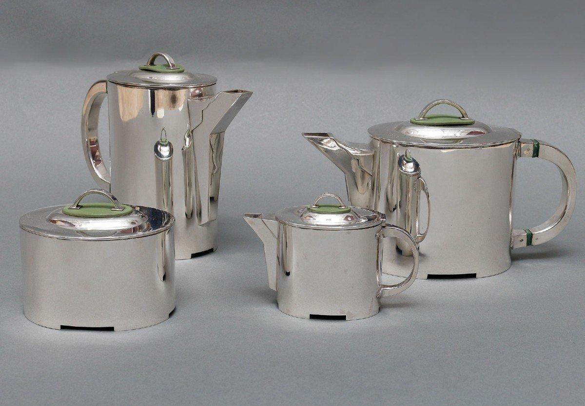 C. Fjerdingstad - Modernist Tea/coffee Service In Solid Silver Circa 1950 For Sale 7