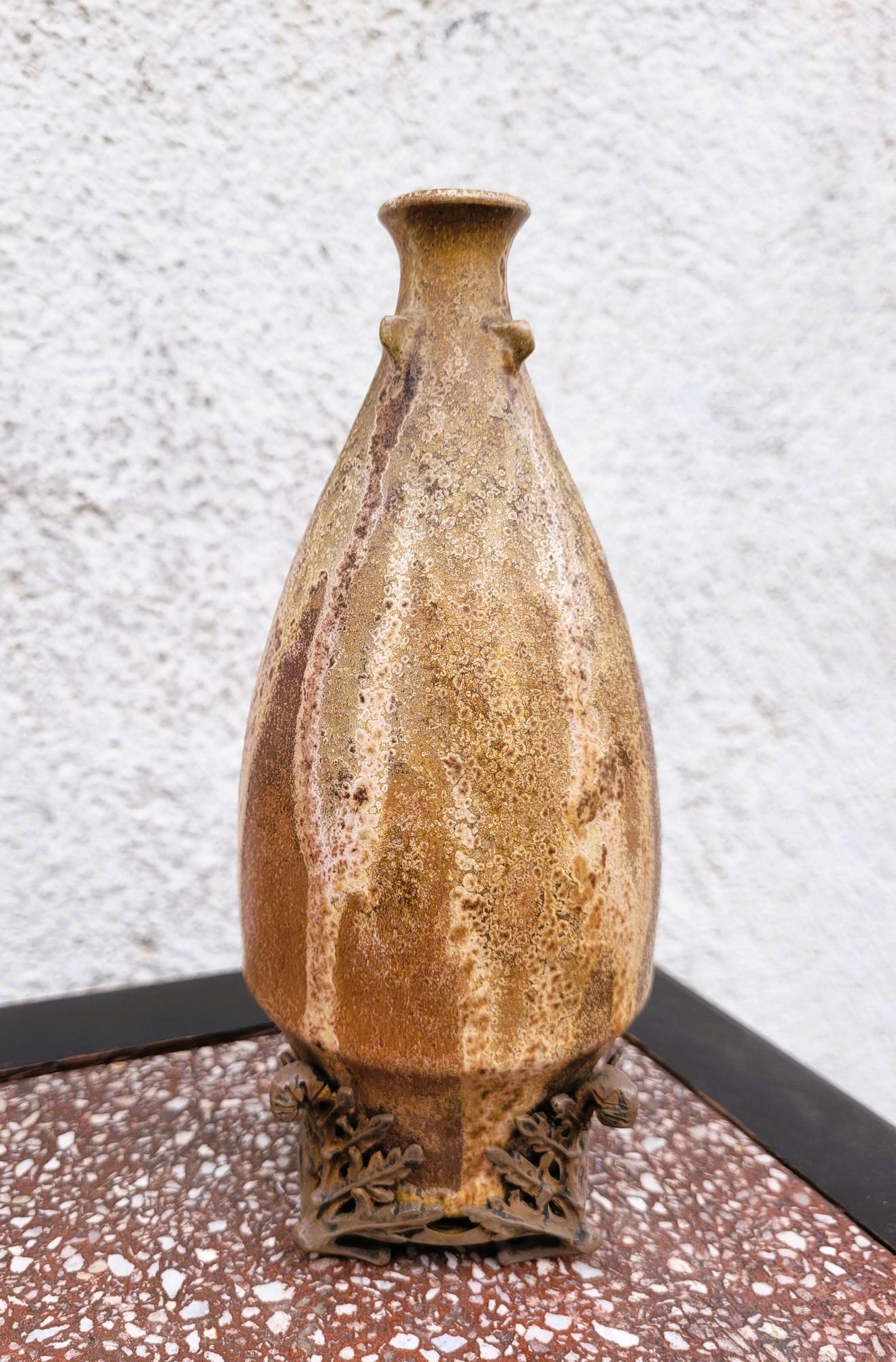 C Greber, Vaso in gres fiammato, Art Nouveau, inizio XX secolo in vendita 1