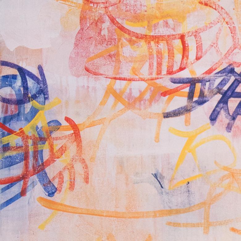 2-C42-4 - Beige Abstract Painting by C. Gregory Gummersall