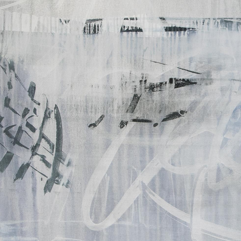 6-C41-1 - Gray Abstract Painting by C. Gregory Gummersall