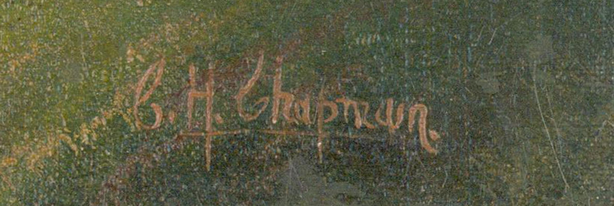 C. H. Chapman – ca. 1920, Öl, Original Queen's Park Hängebrücke im Angebot 3