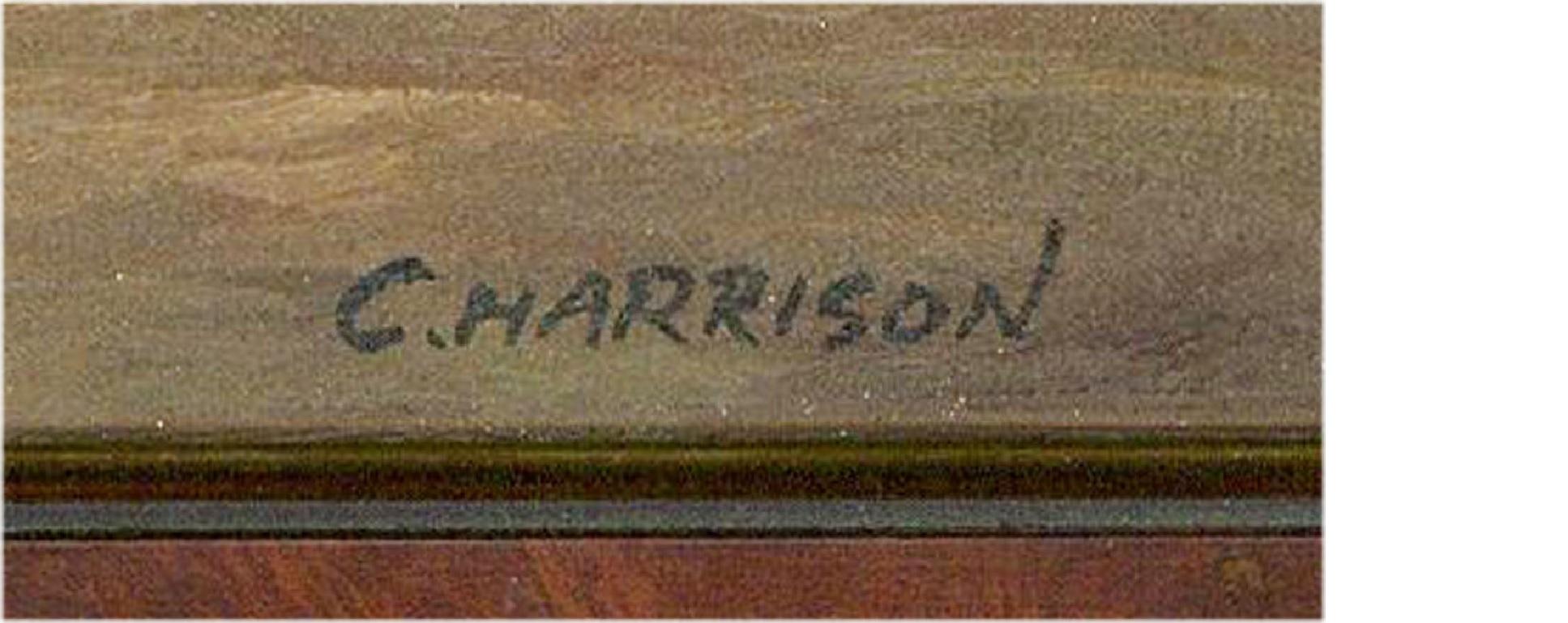 C. Harrison - 20th Century Oil, Chestnut Bay in Landscape For Sale 1