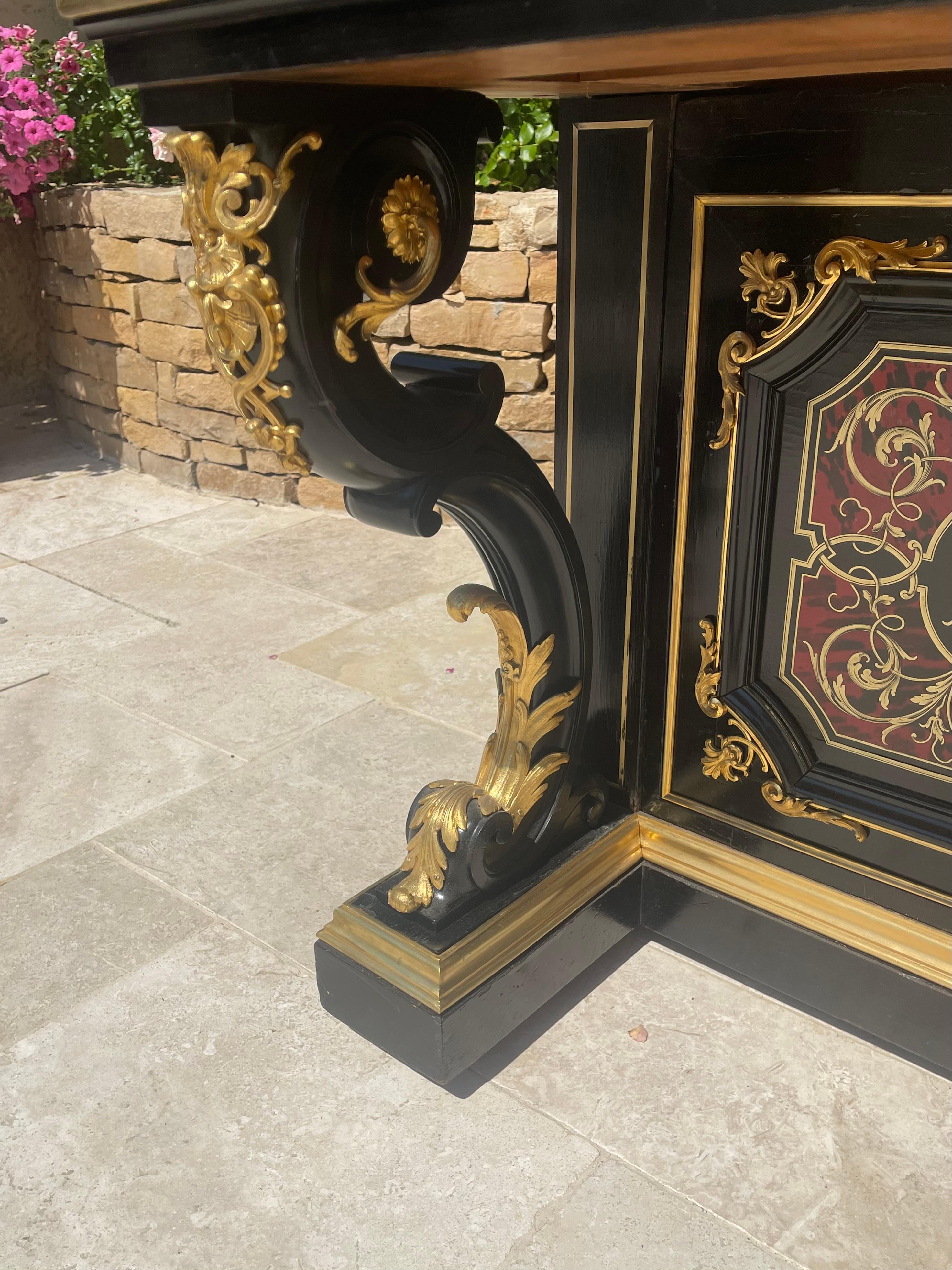 C. Heitz Lyon - Pianoforte Napoleone III in intarsio di Boulle in vendita 10