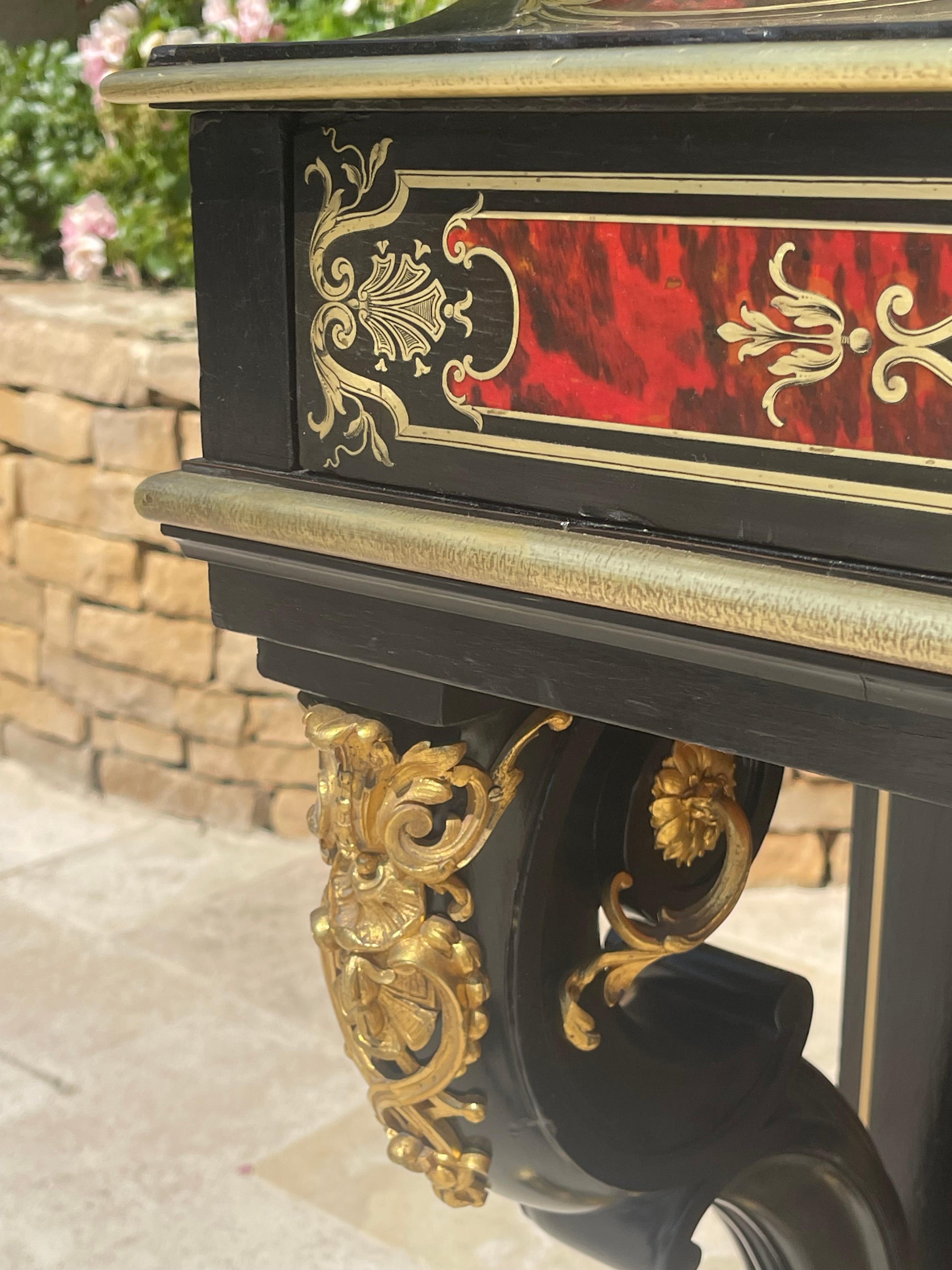 C. Heitz Lyon - Pianoforte Napoleone III in intarsio di Boulle in vendita 11