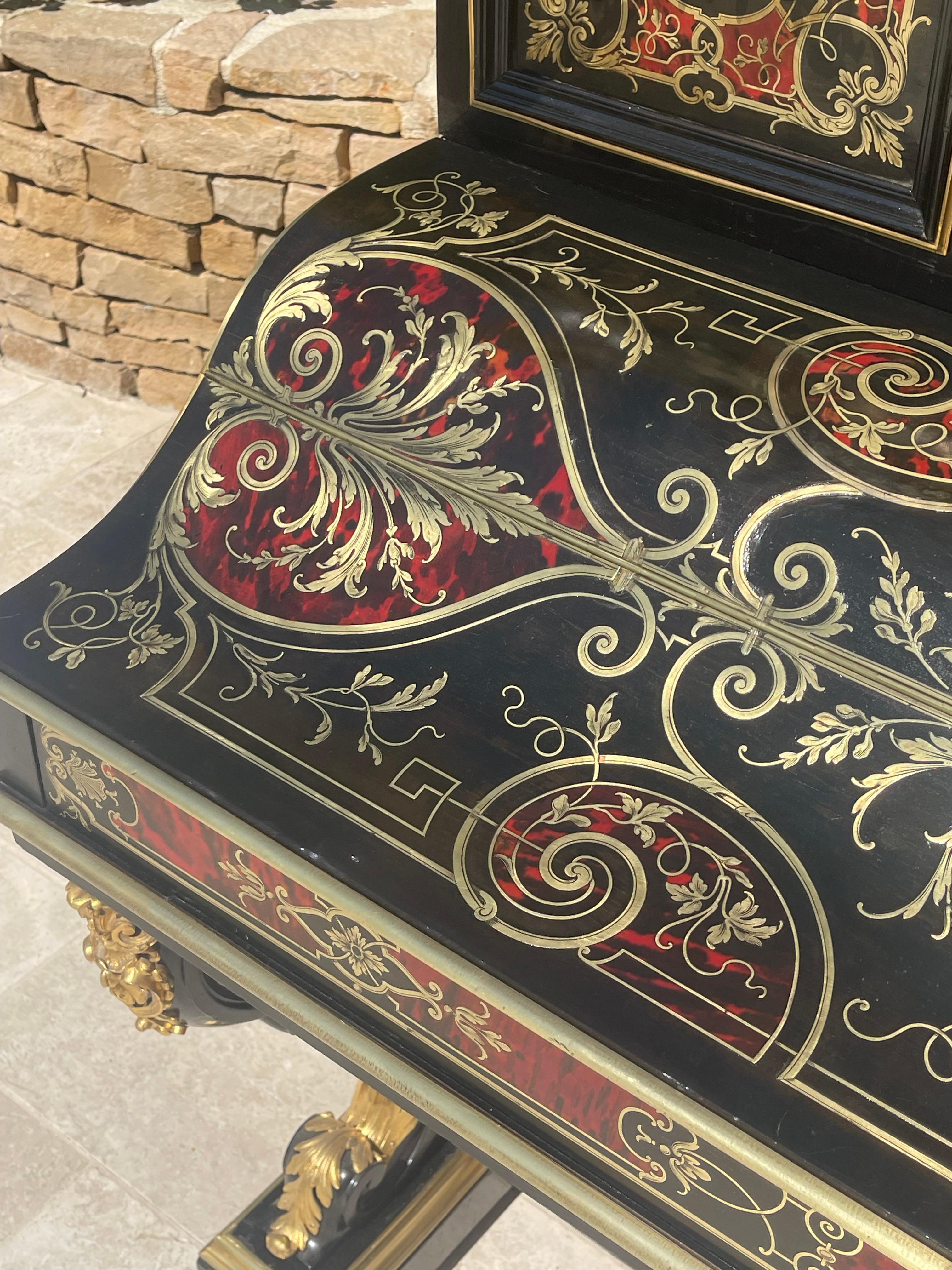 C. Heitz Lyon - Pianoforte Napoleone III in intarsio di Boulle in vendita 1