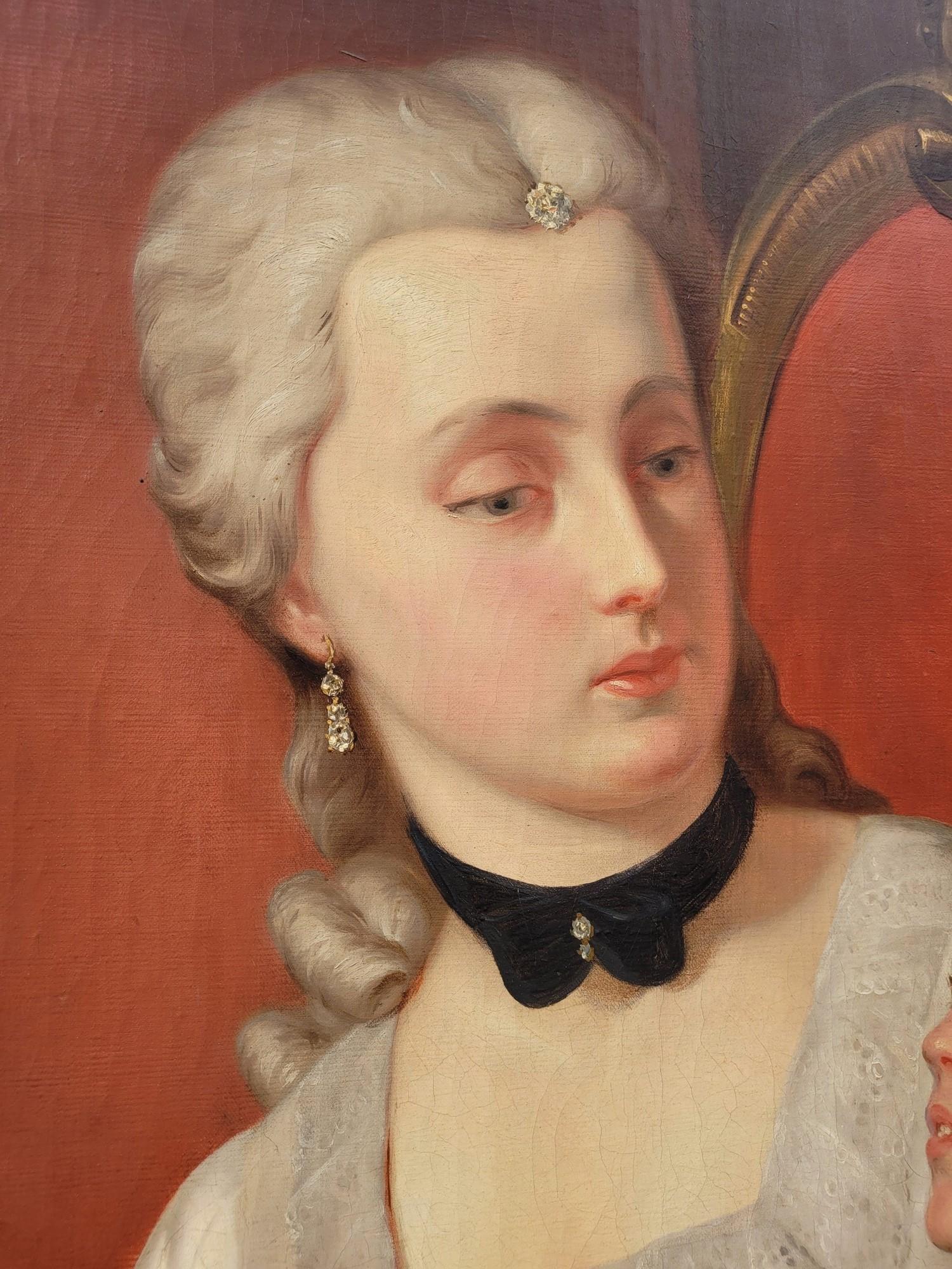 C. Hermelein, Porträt von Prinzessin Elisabeth von Preußen und ihren Söhnen, 19. Jahrhundert im Angebot 4