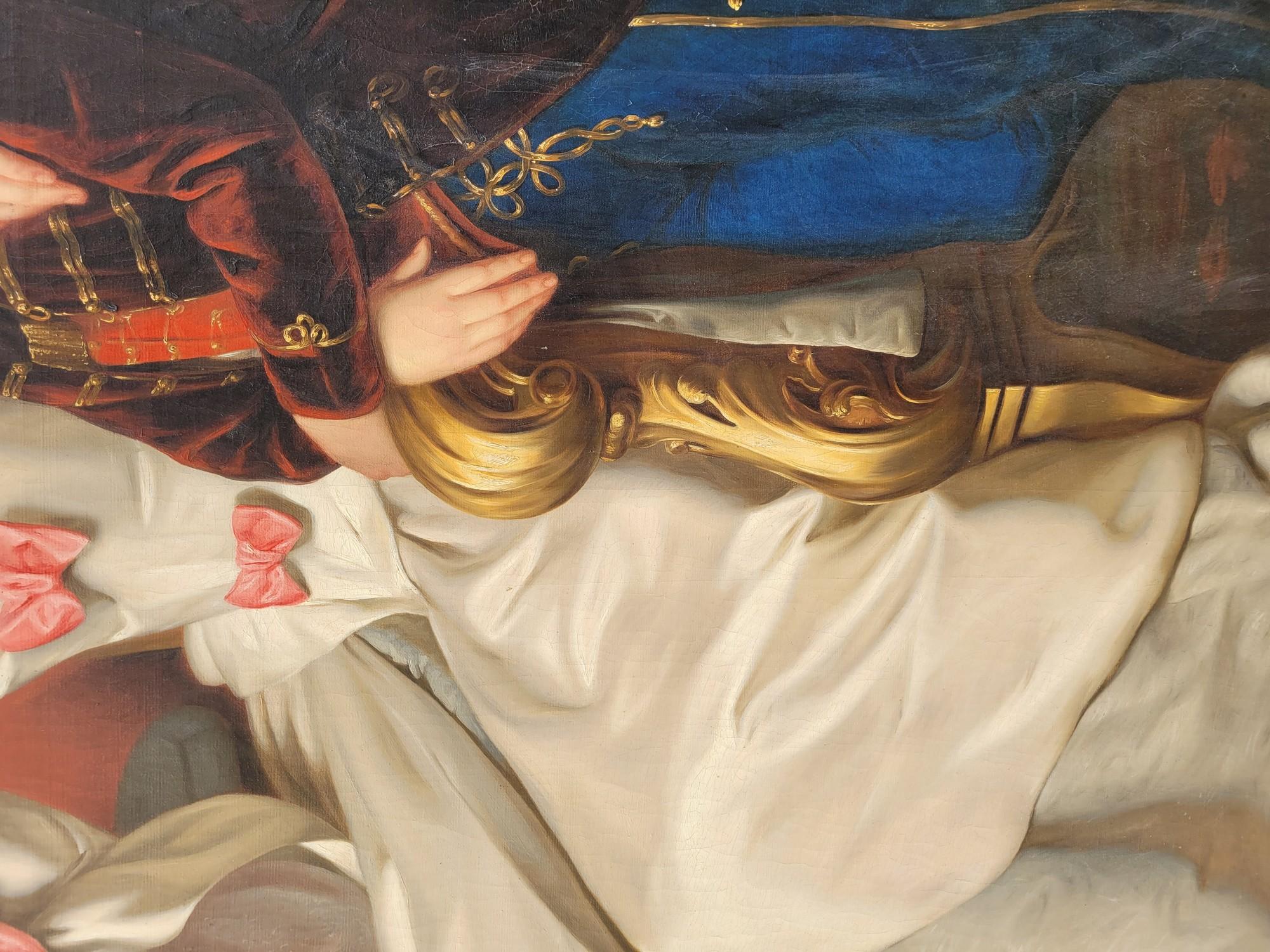 C. Hermelein, Porträt von Prinzessin Elisabeth von Preußen und ihren Söhnen, 19. Jahrhundert im Angebot 8