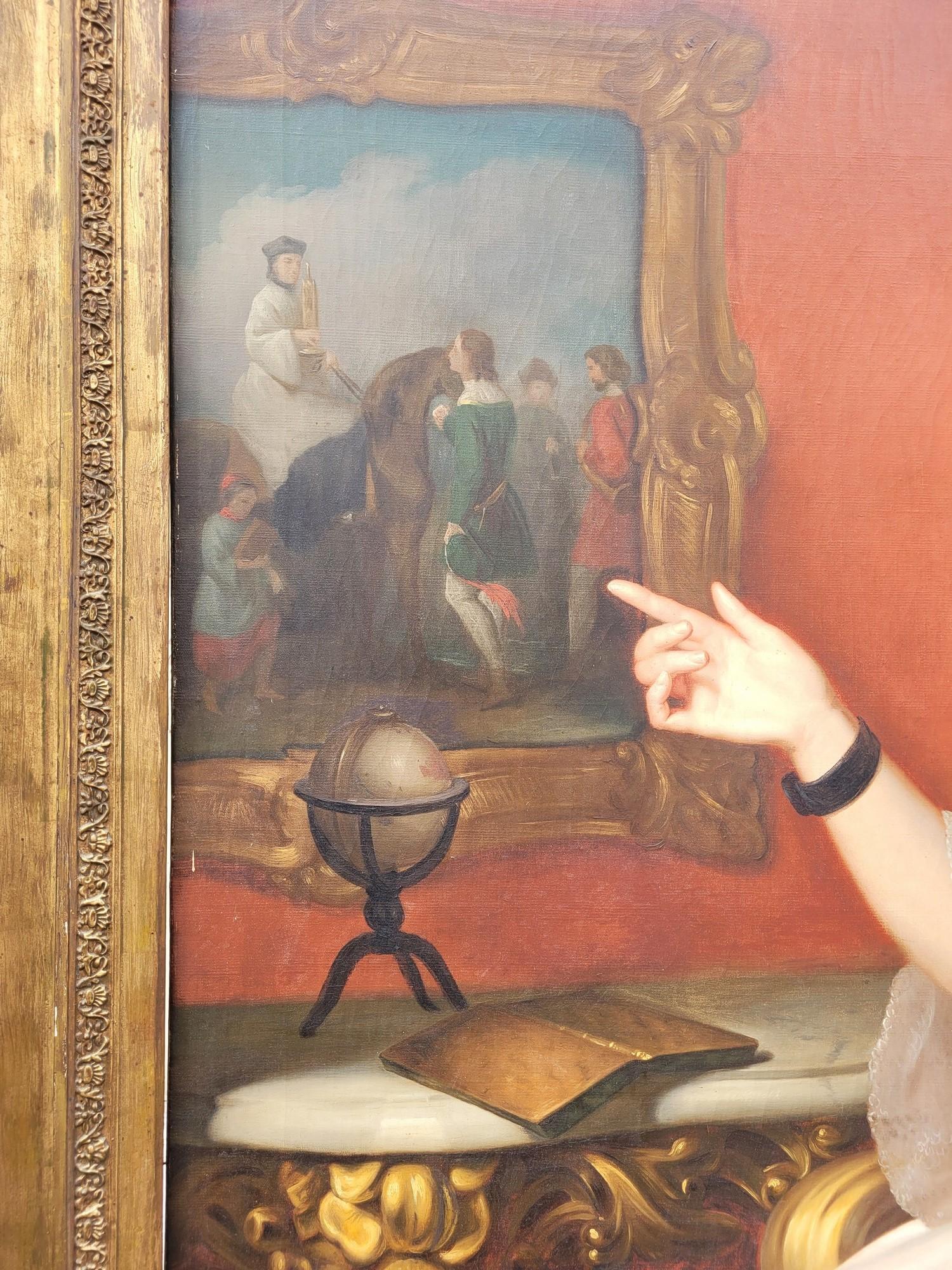 C. Hermelein, Porträt von Prinzessin Elisabeth von Preußen und ihren Söhnen, 19. Jahrhundert (Leinwand) im Angebot
