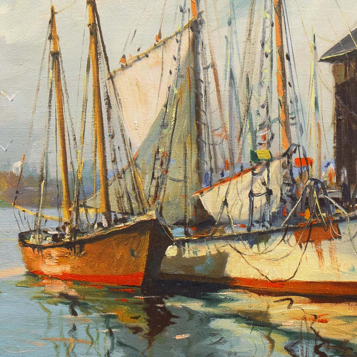 „Cape Cod“, Sag Harbor, New York, Walfang, Gloucester, Provincetown, Großes Ölgemälde im Angebot 5