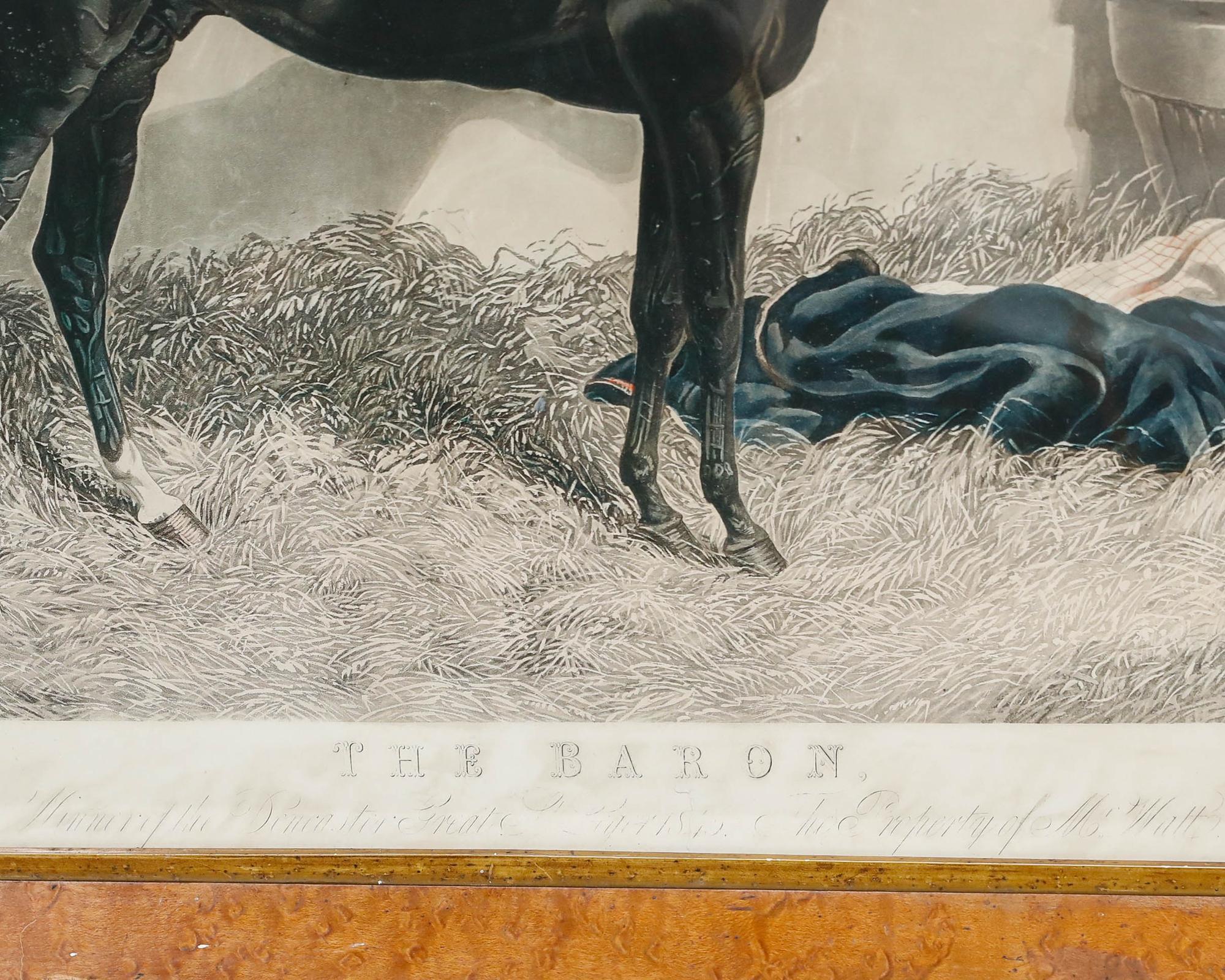 C. Hunt (1803-1877) after J.F. Herring (1795-1865) - Aquatint, The Baron For Sale 4