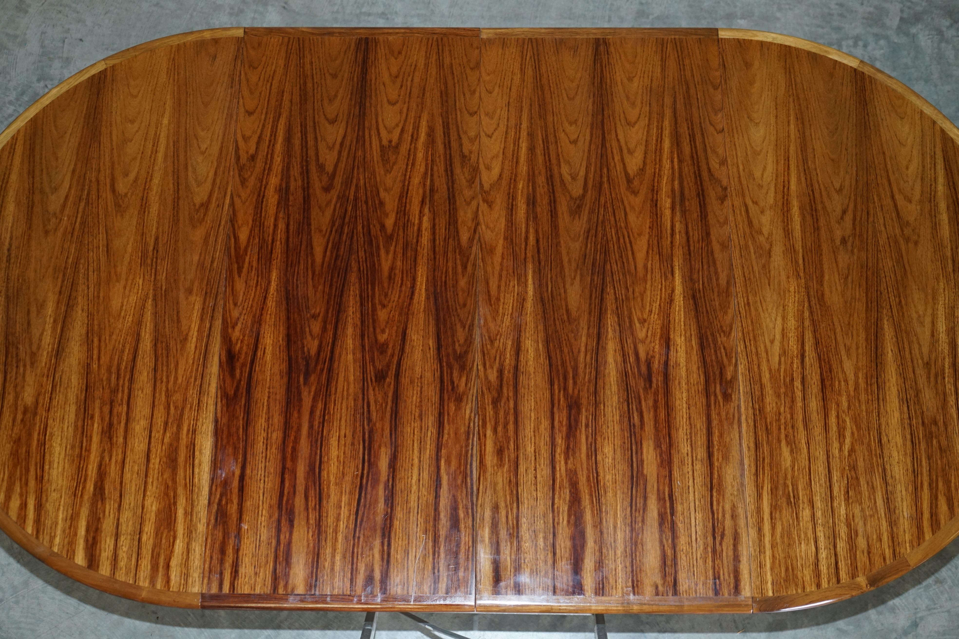 Table de salle à manger à rallonge danoise moderne mi-siècle en bois dur de C J Rosengaard, Taille 6-10 en vente 10