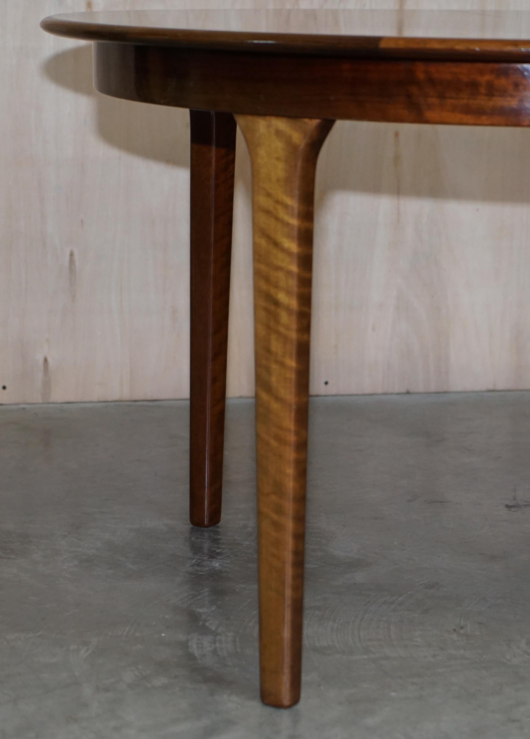 Hand-Crafted C J Rosengaard Danish Hardwood Mid Century Modern Extending Dining Table 6-10 For Sale