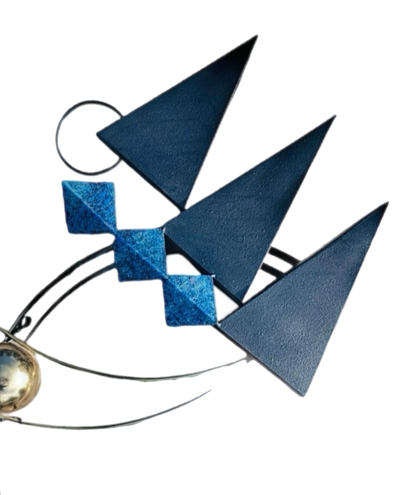 C. Jere 90s Mixed Media PostModern Memphis Geometric Abstract Wall Sculpture Art im Angebot 3