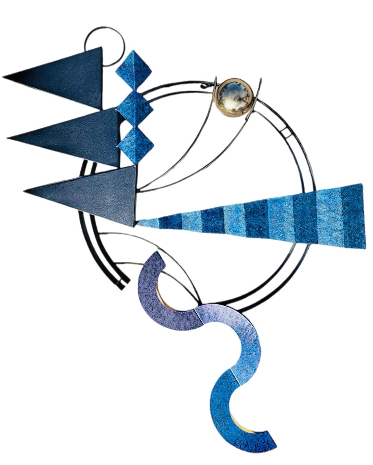 C. Jere 90s Mixed Media PostModern Memphis Geometric Abstract Wall Sculpture Art im Angebot 7