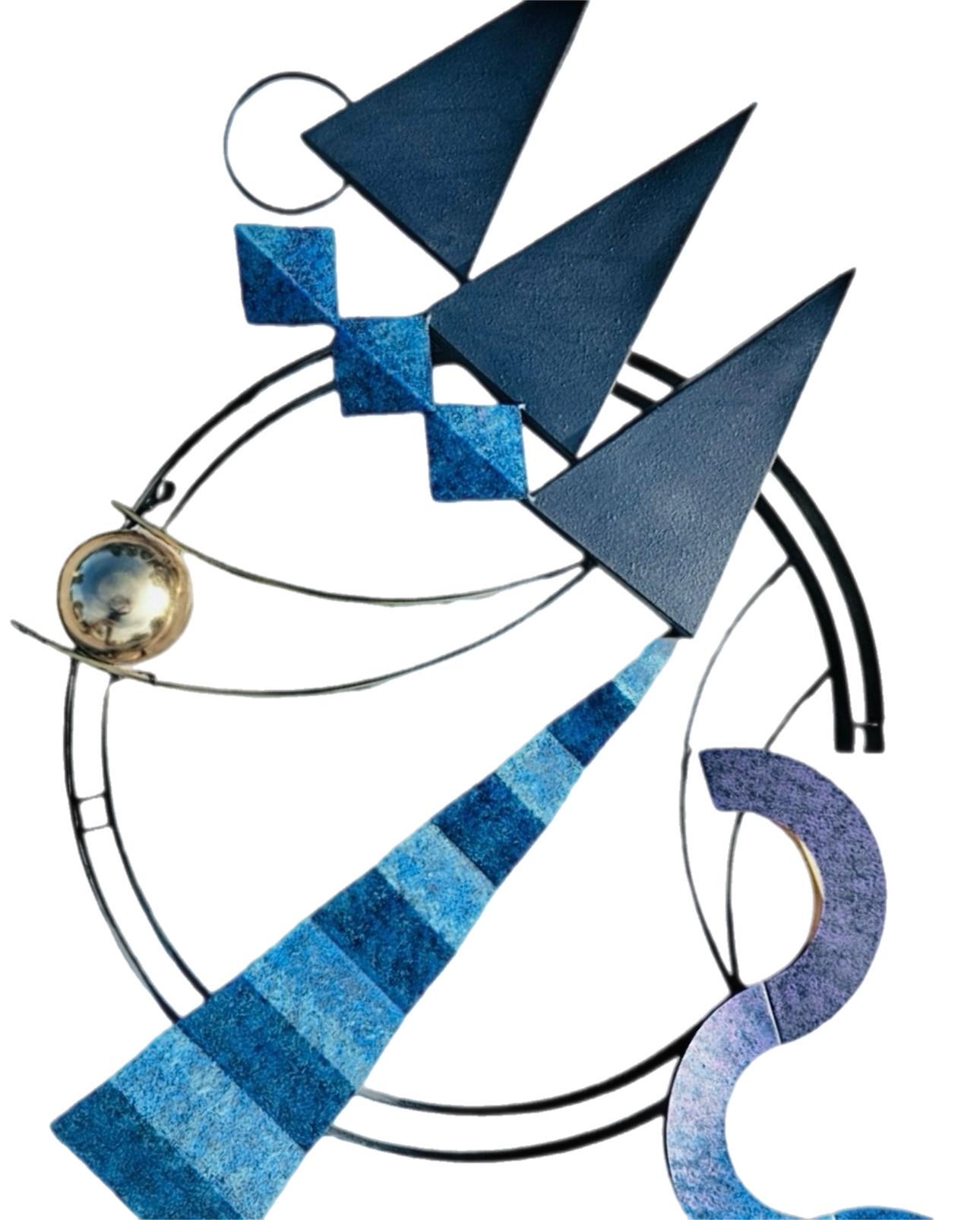 C. Jere 90s Mixed Media PostModern Memphis Geometric Abstract Wall Sculpture Art im Angebot 10