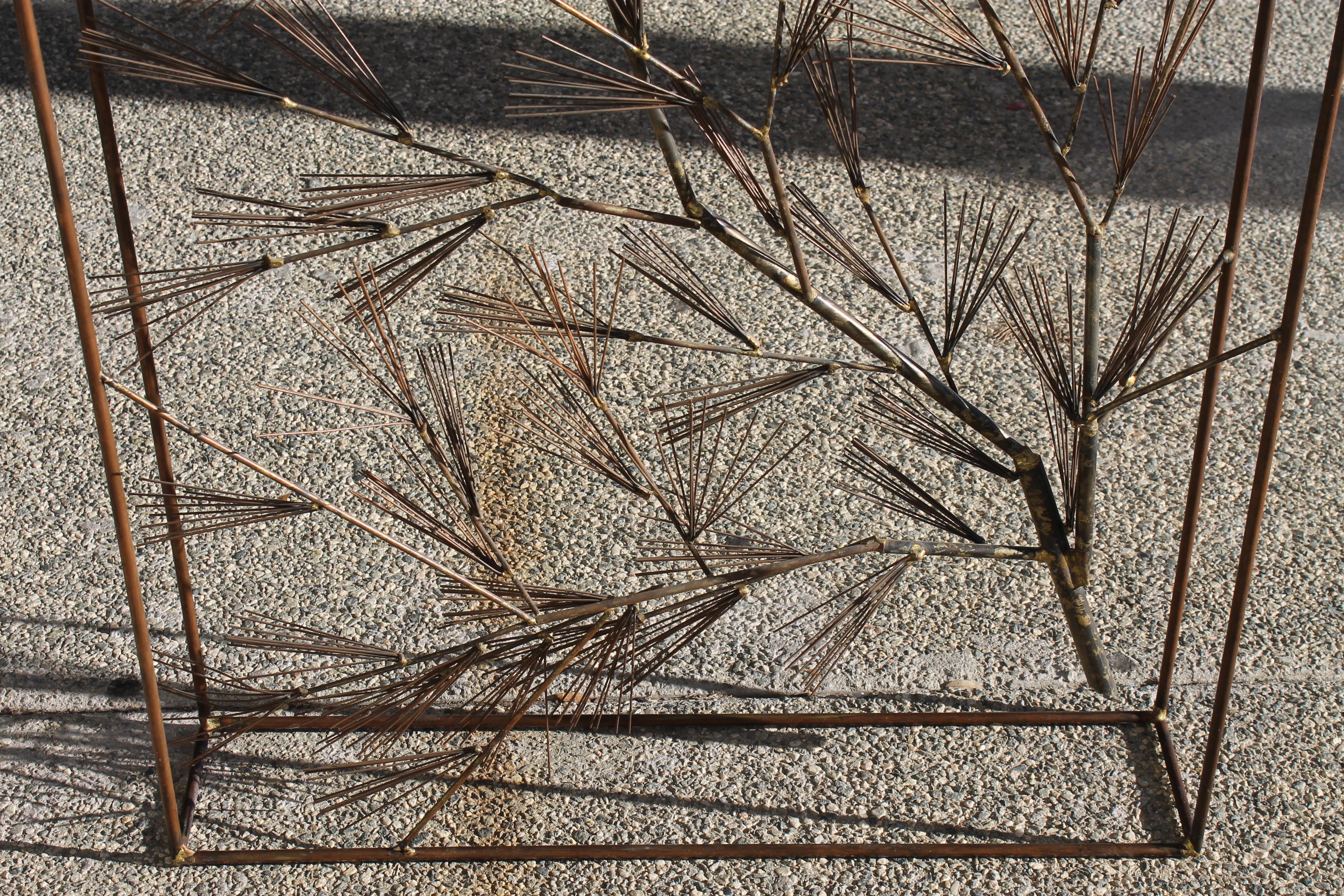 Mid-20th Century C. Jere Abstract Tree Wall Sculpture in Frame