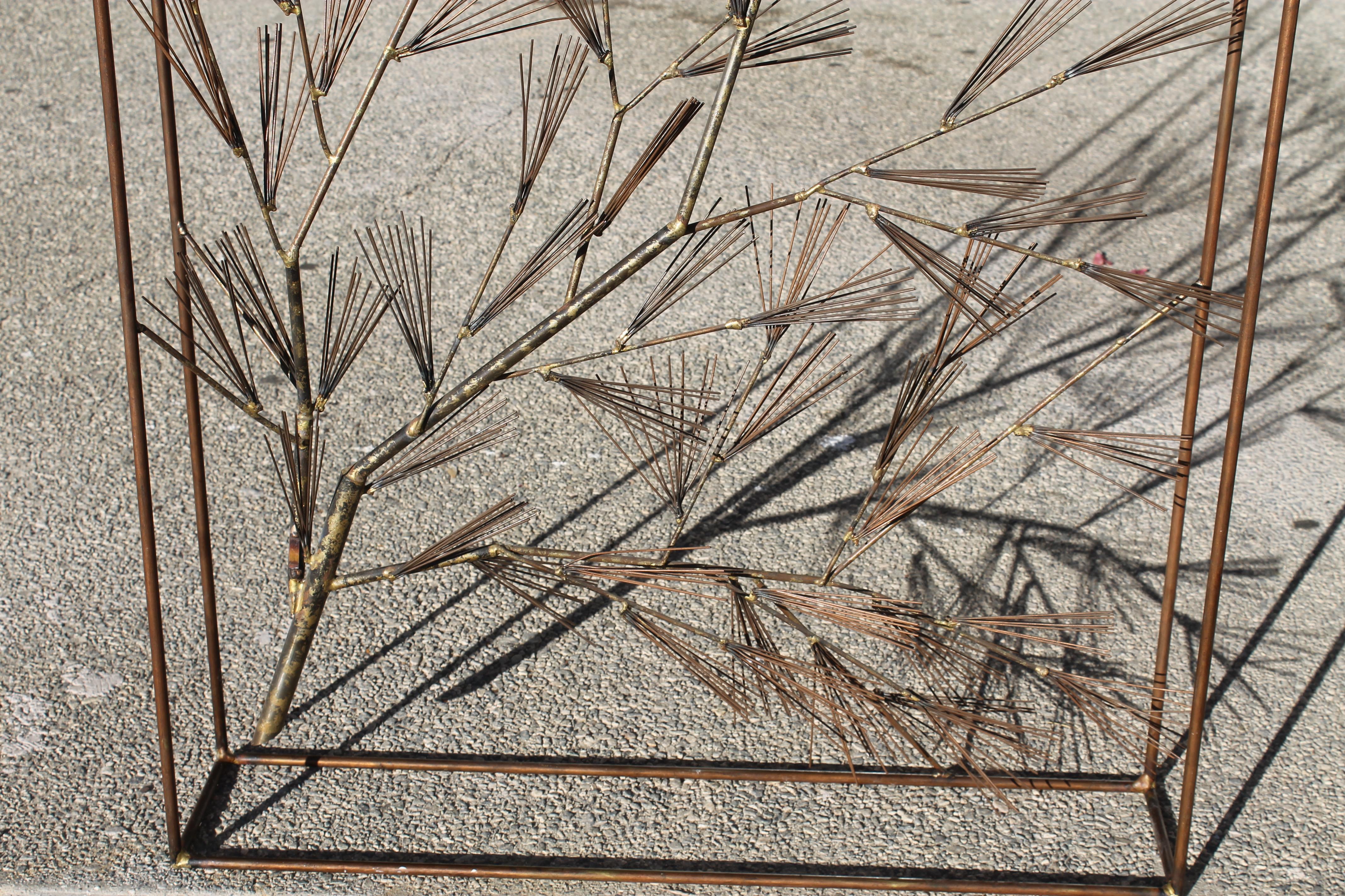 C. Jere Abstract Tree Wall Sculpture in Frame 1