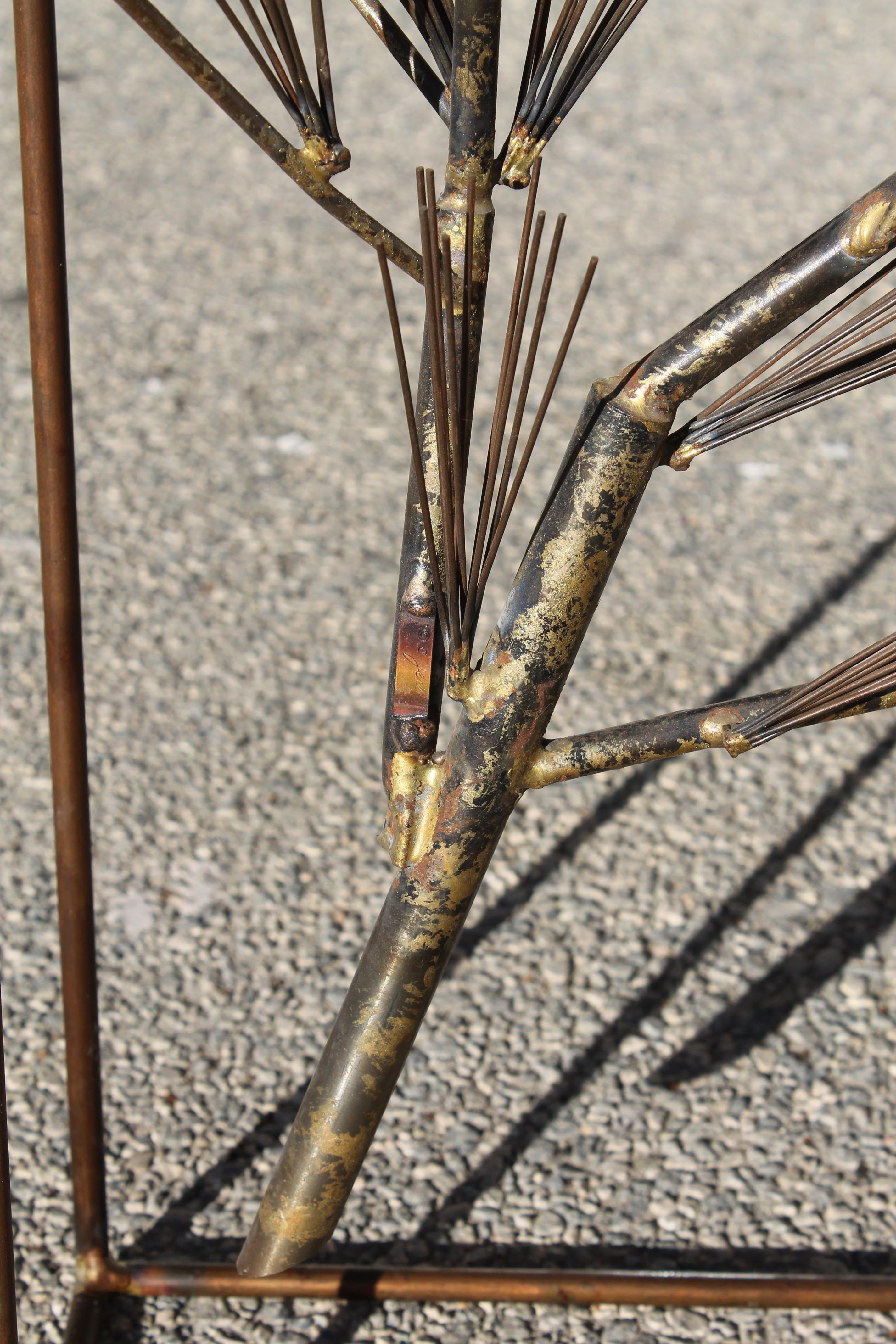 C. Jere Abstract Tree Wall Sculpture in Frame 2