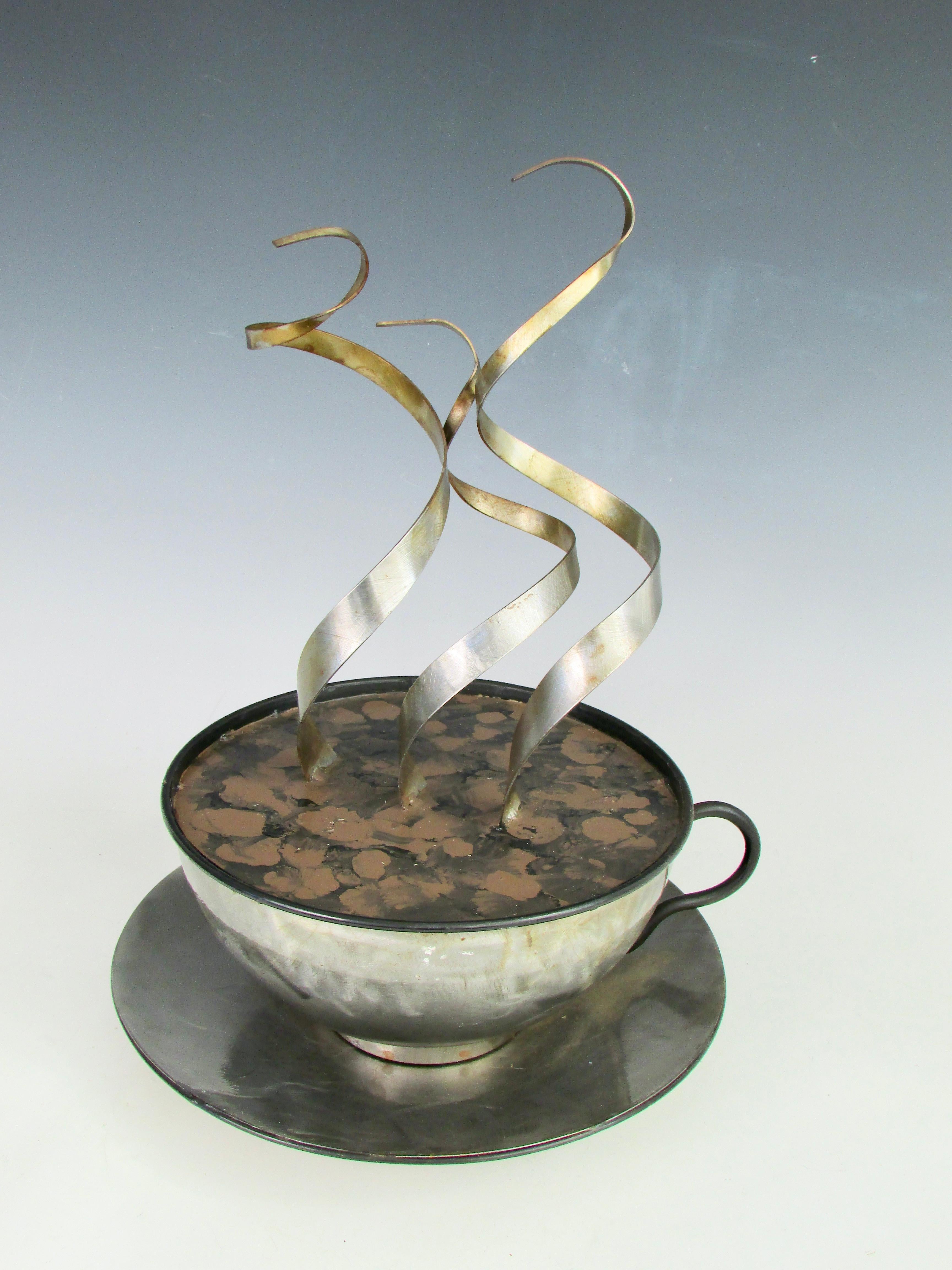 C. Jere Artisan House Java Jr. Steaming Cup of Coffee with String Tag In Good Condition For Sale In Ferndale, MI