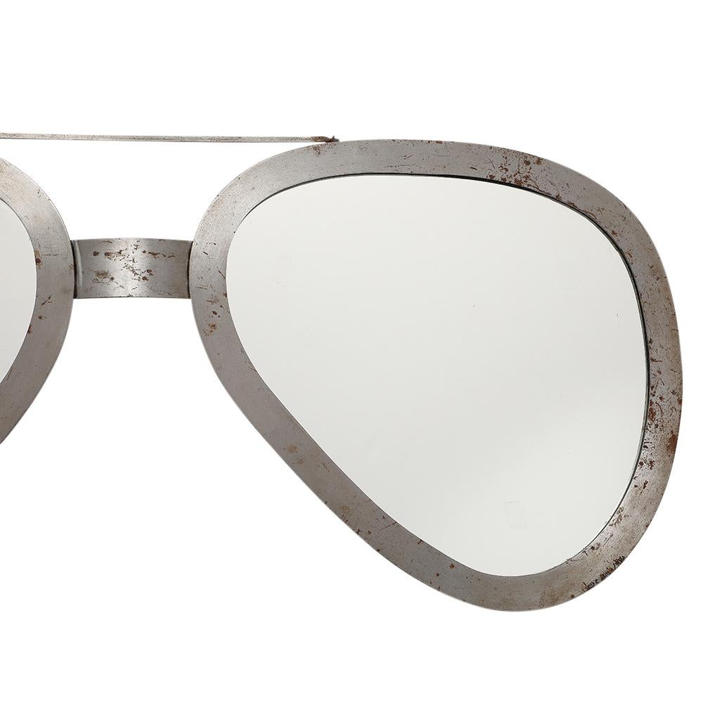 C. Jere Aviator-Sonnenbrille Spiegel, gebürstetes Silber, signiert  im Angebot 4