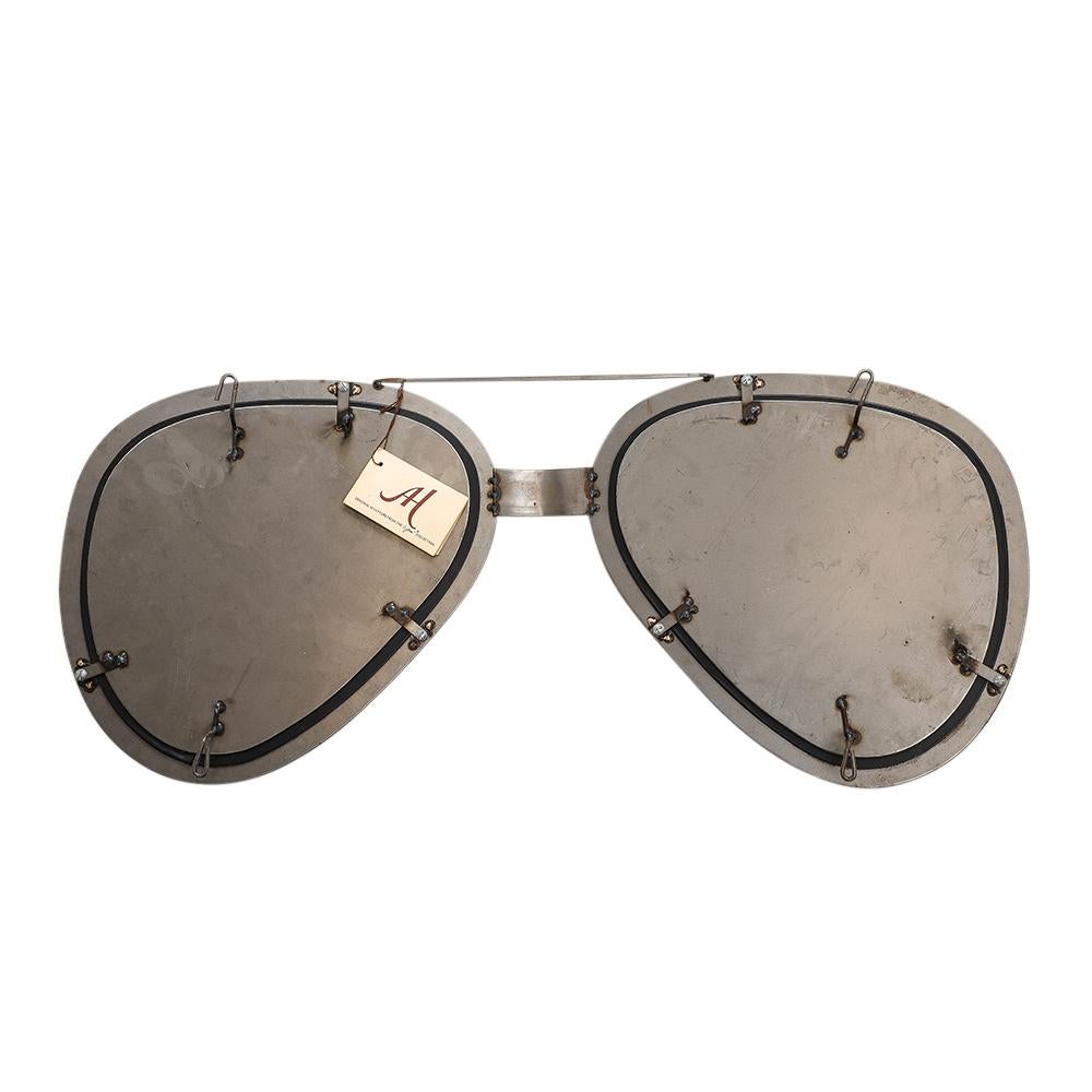 C. Jere Aviator-Sonnenbrille Spiegel, gebürstetes Silber, signiert  im Angebot 9