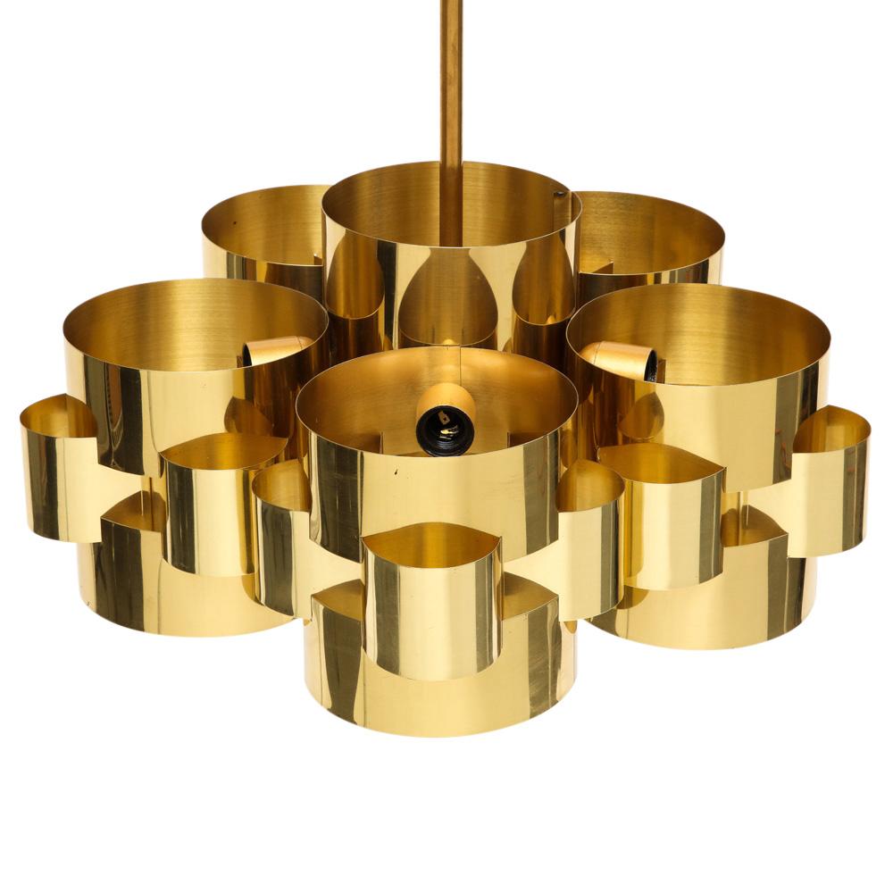 C. Jere Brass Cloud Chandelier In Good Condition For Sale In New York, NY