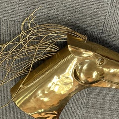 C. Jere Brass Horse Head Wall Sculpture