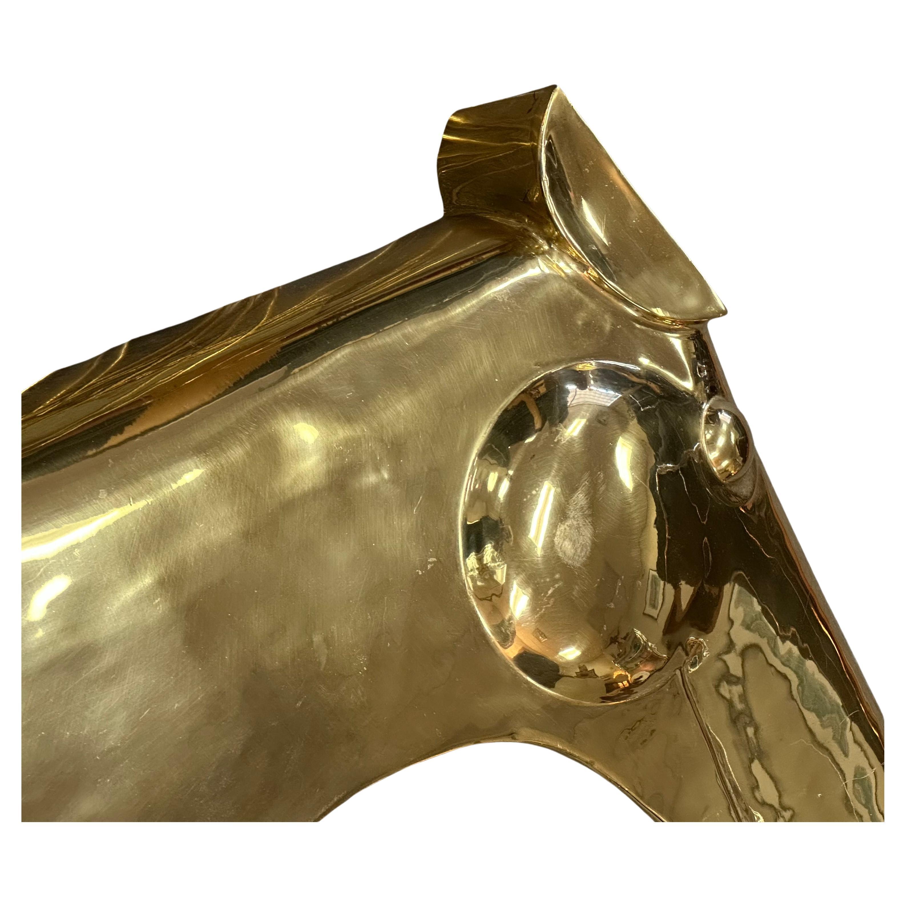 Mid-Century Modern C. Jere Brass Horse Head Wall Sculpture For Sale